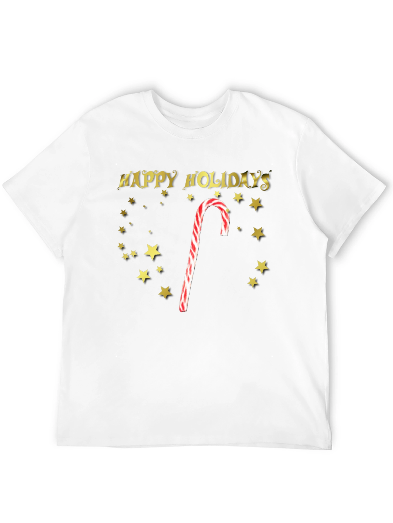 Happy Holidays Candy Cane Star T-Shirt