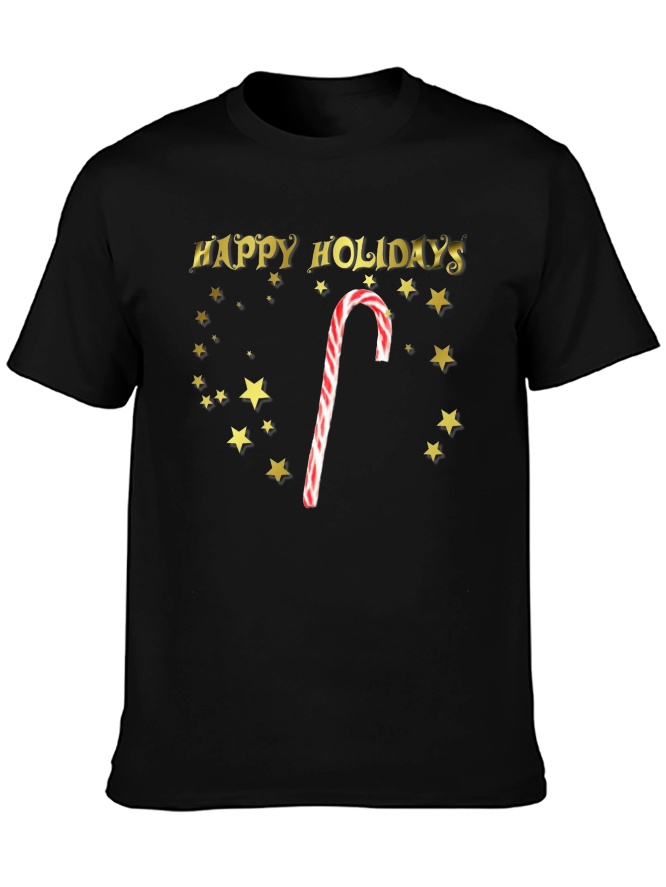 Happy Holidays Candy Cane Star T-Shirt