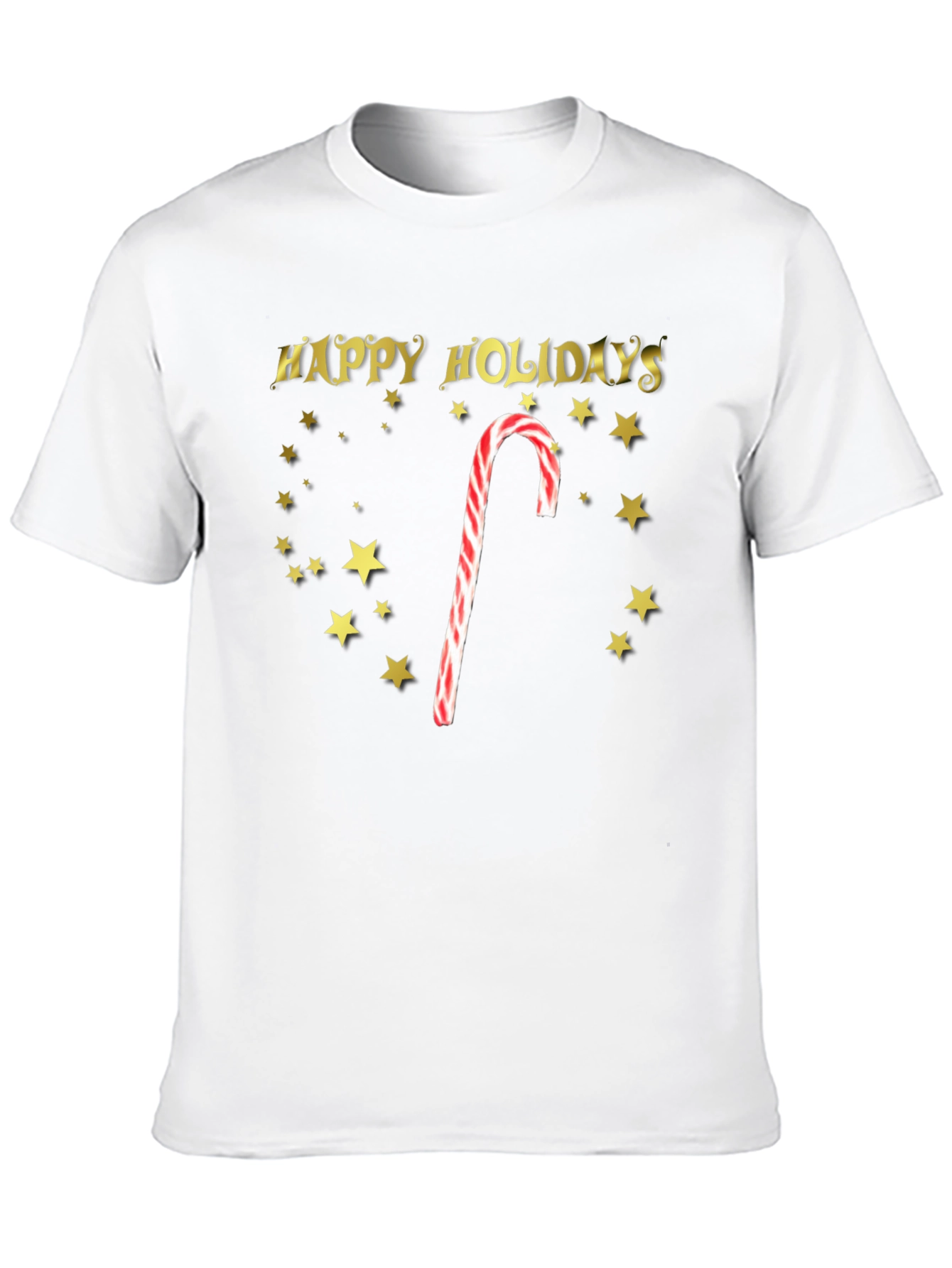 Happy Holidays Candy Cane Star T-Shirt