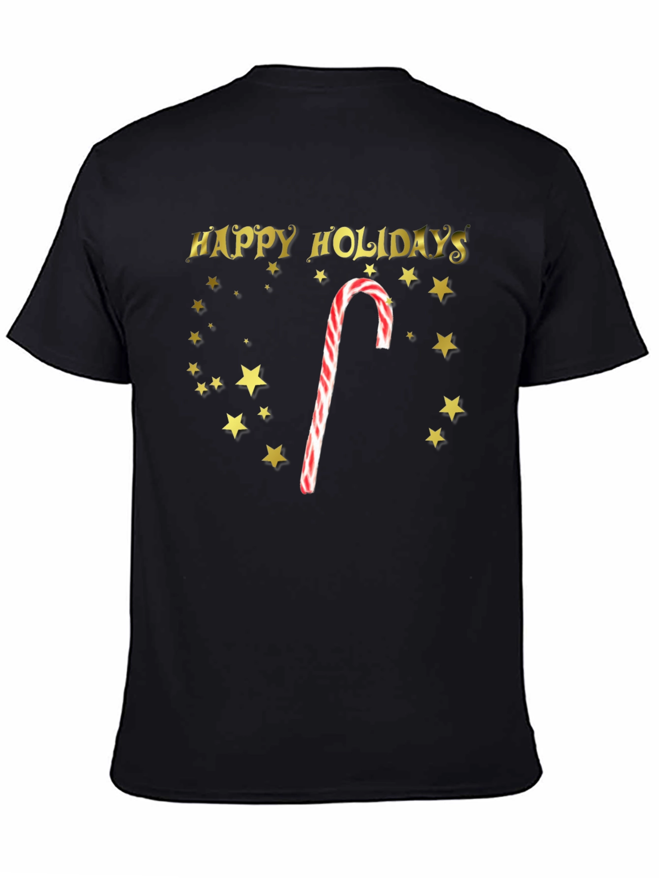 Happy Holidays Candy Cane Star T-Shirt