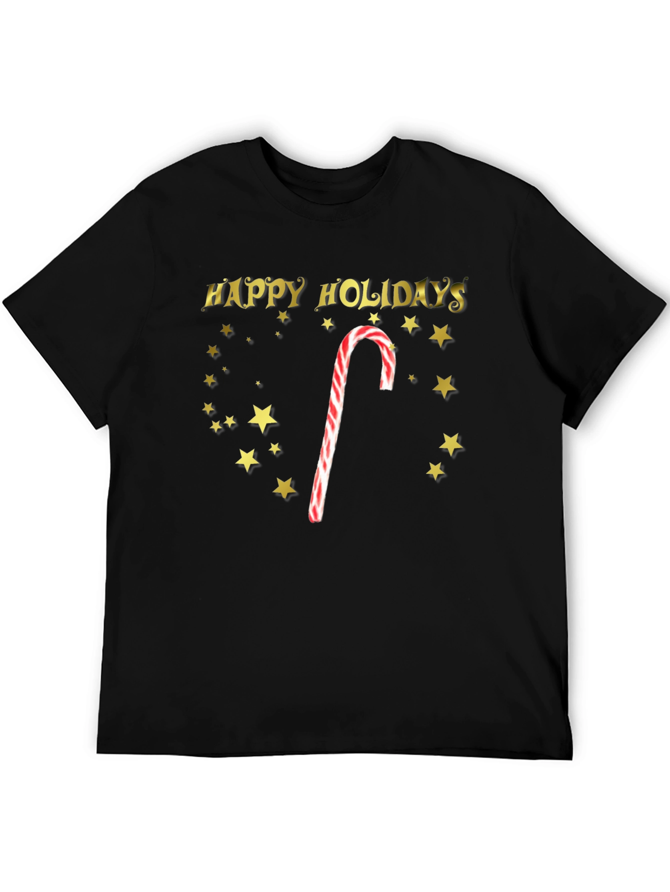 Happy Holidays Candy Cane Star T-Shirt