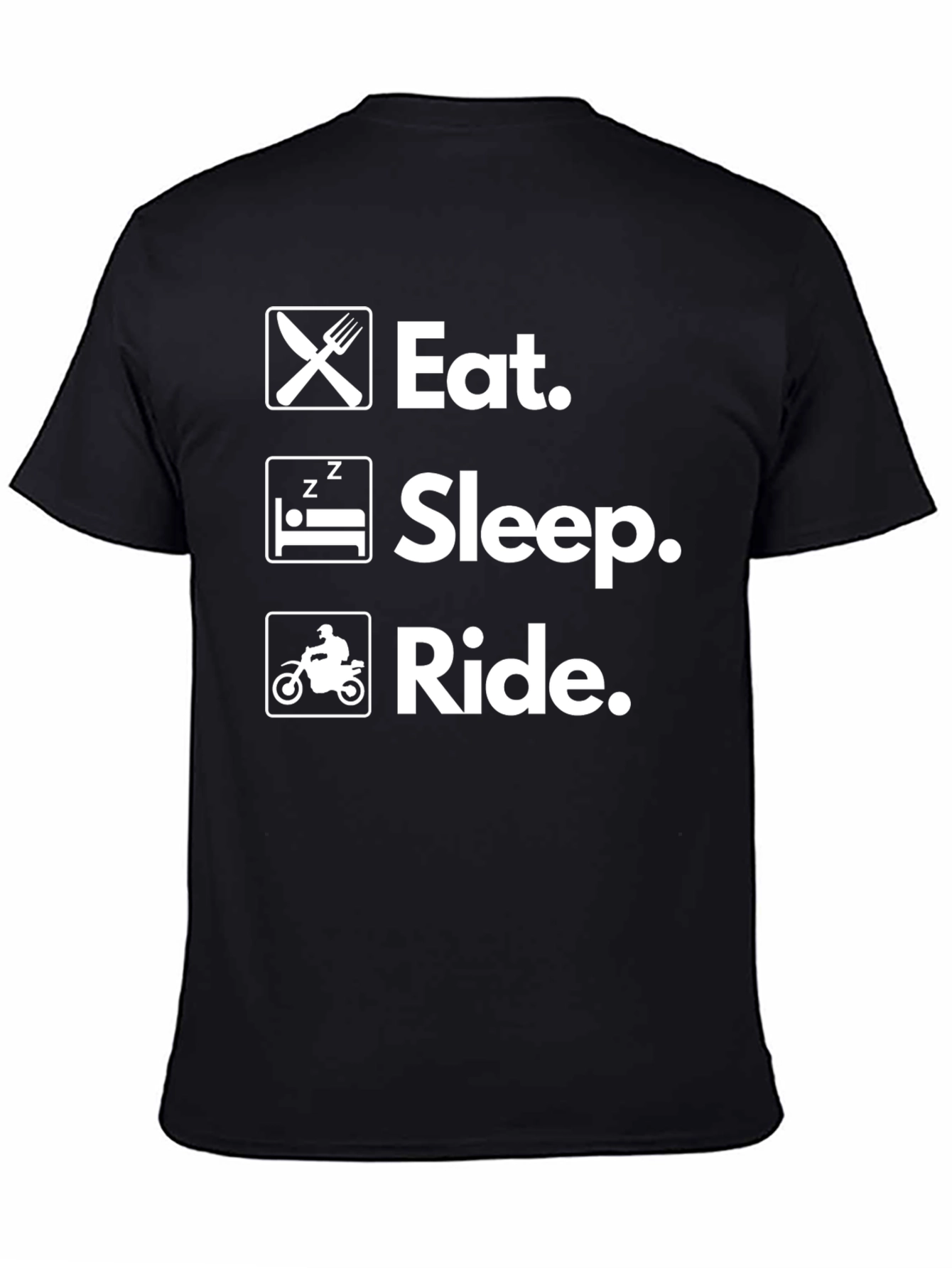 Eat Sleep Ride Black Graphic Tee