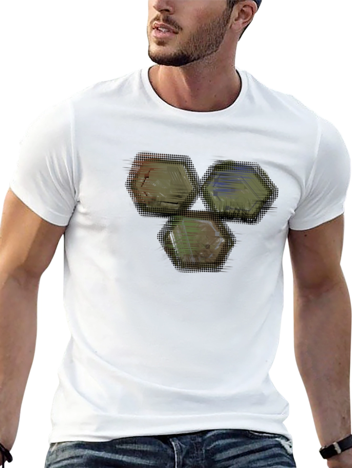 Hexagon Graphic Tee - Modern Style