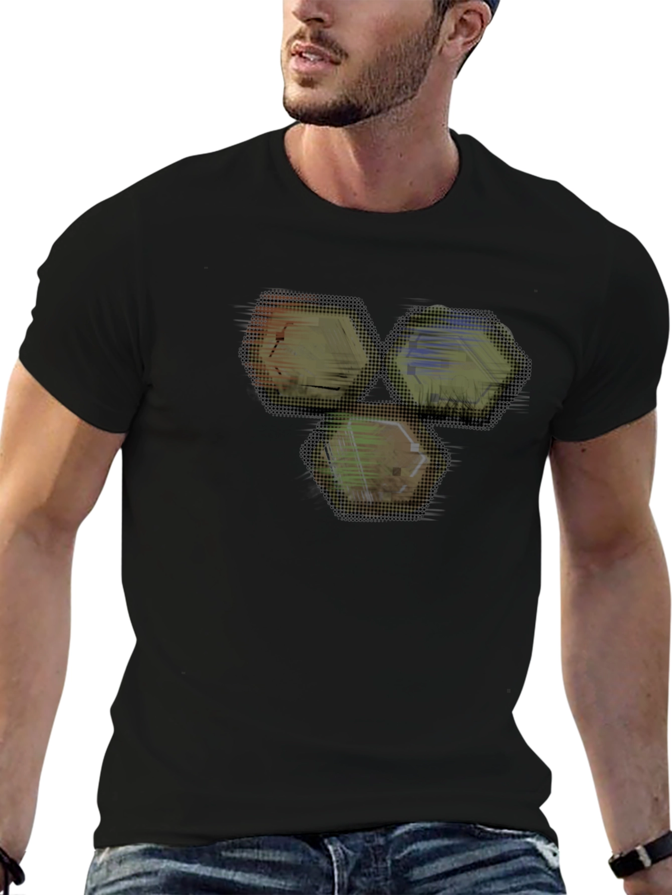 Hexagon Graphic Tee - Modern Style