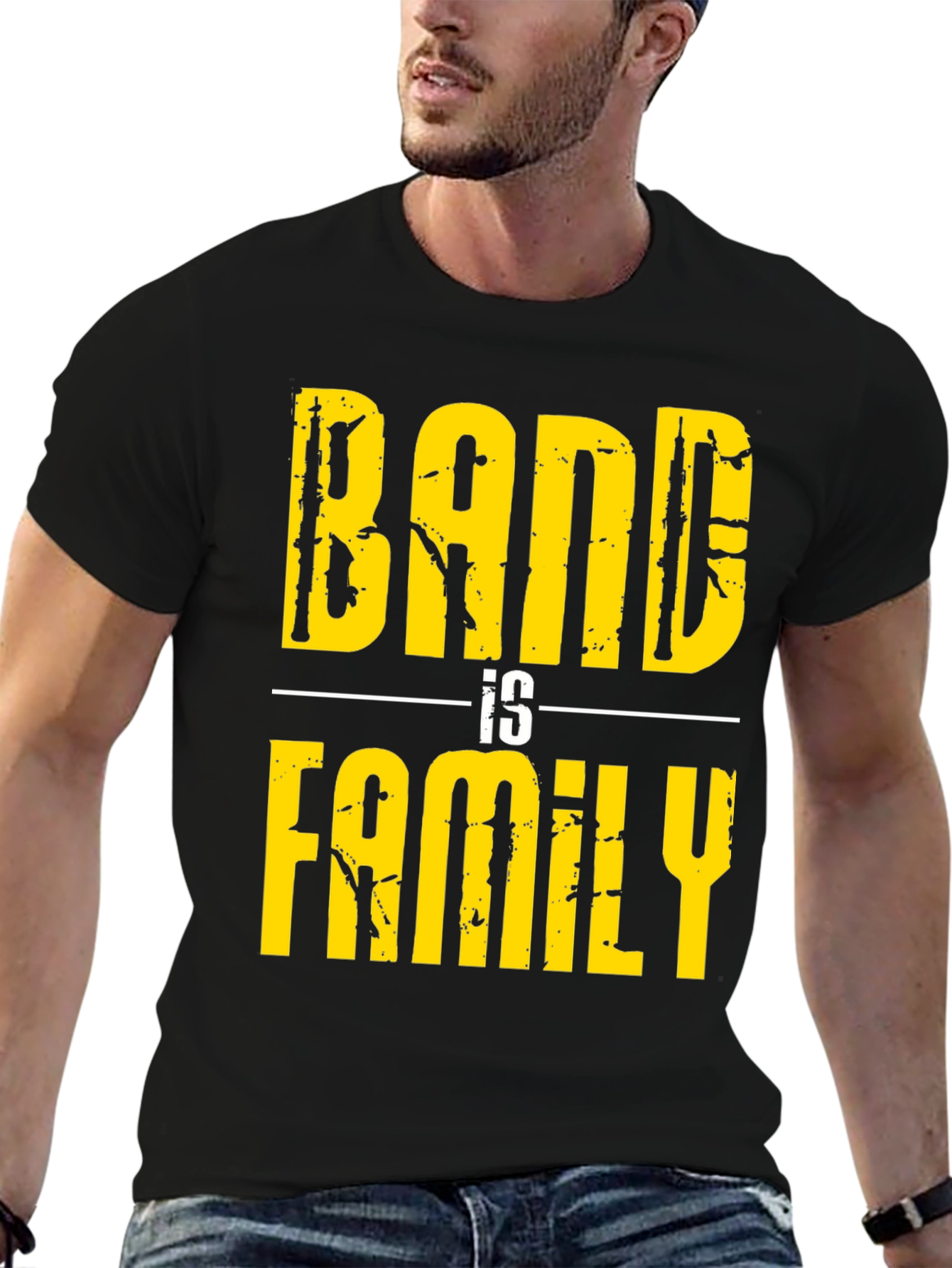Band Is Family Graphic T-Shirt - Black