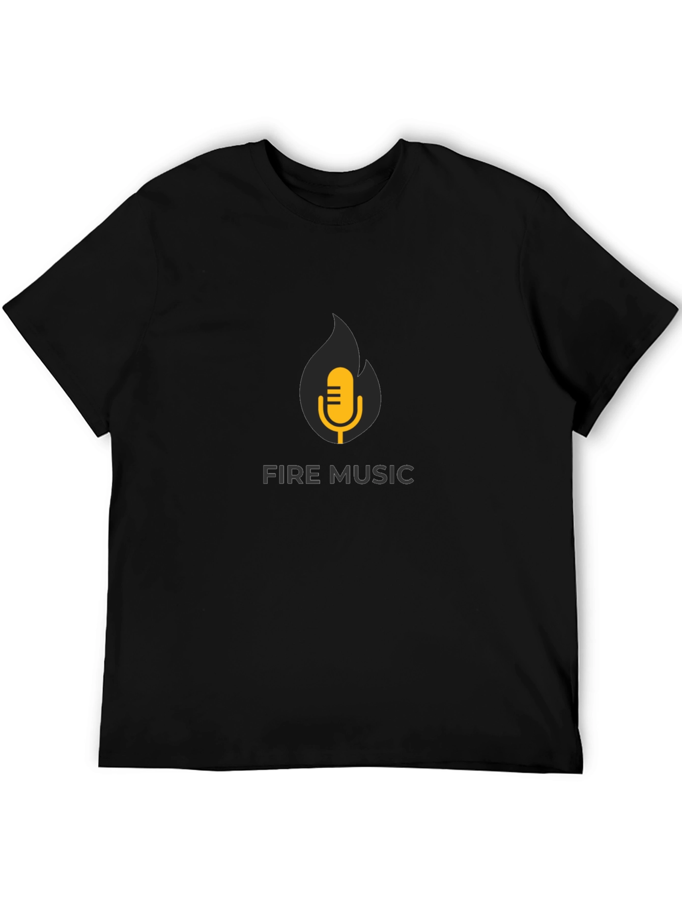 Fire Music T-Shirt - Black Graphic Tee