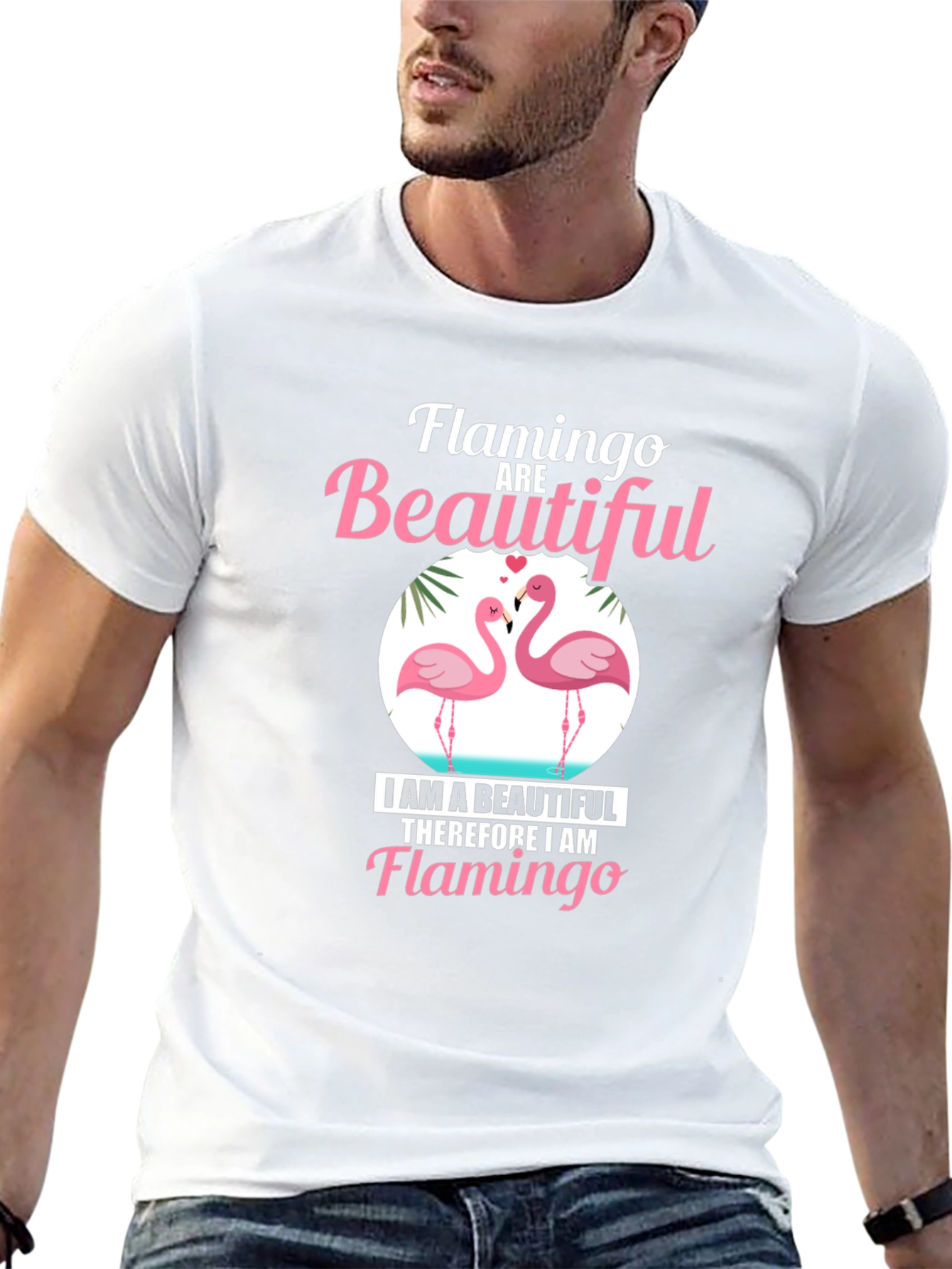 Flamingo Beautiful Black Graphic Tee