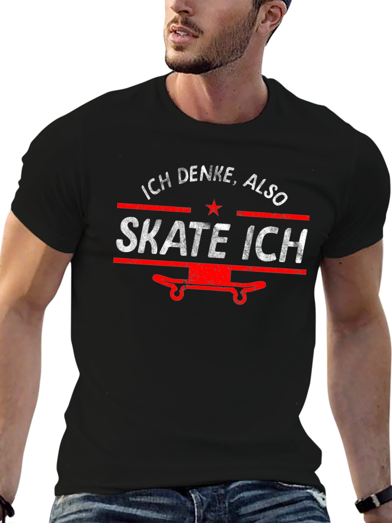 Ich Denke Also Skate Ich T-Shirt