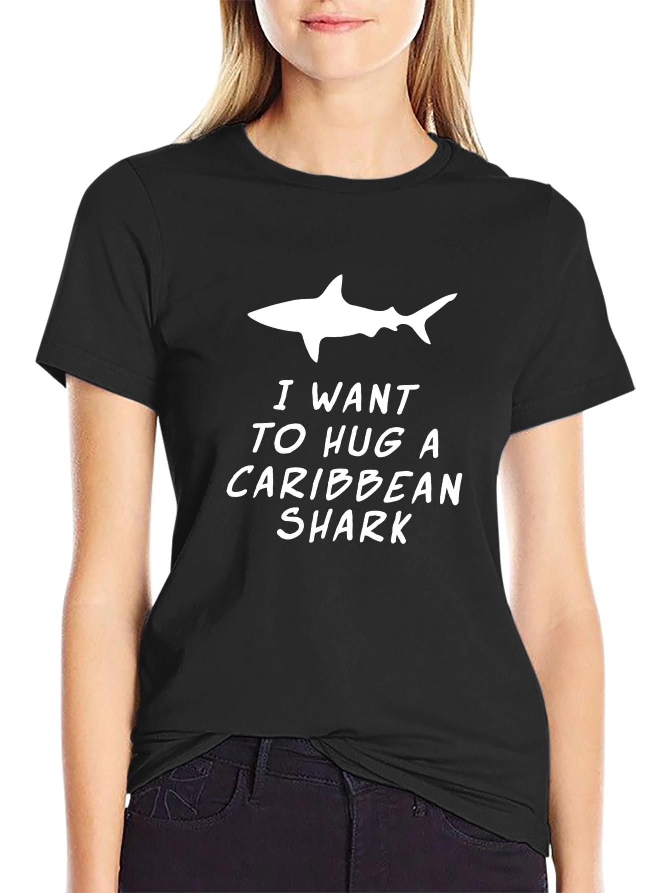 I Want to Hug a Caribbean Shark Graphic Tee