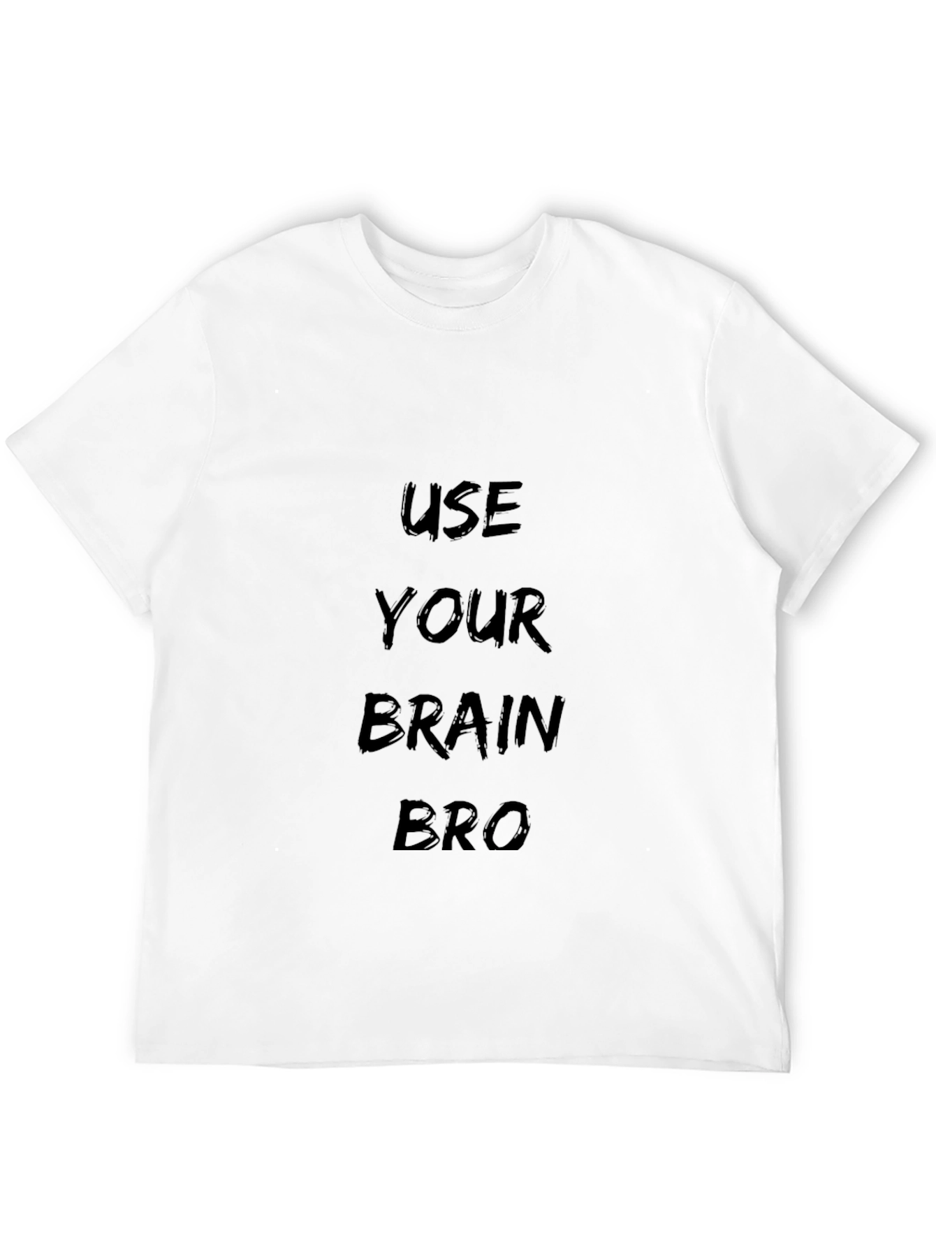 Use Your Brain Bro Black Graphic Tee