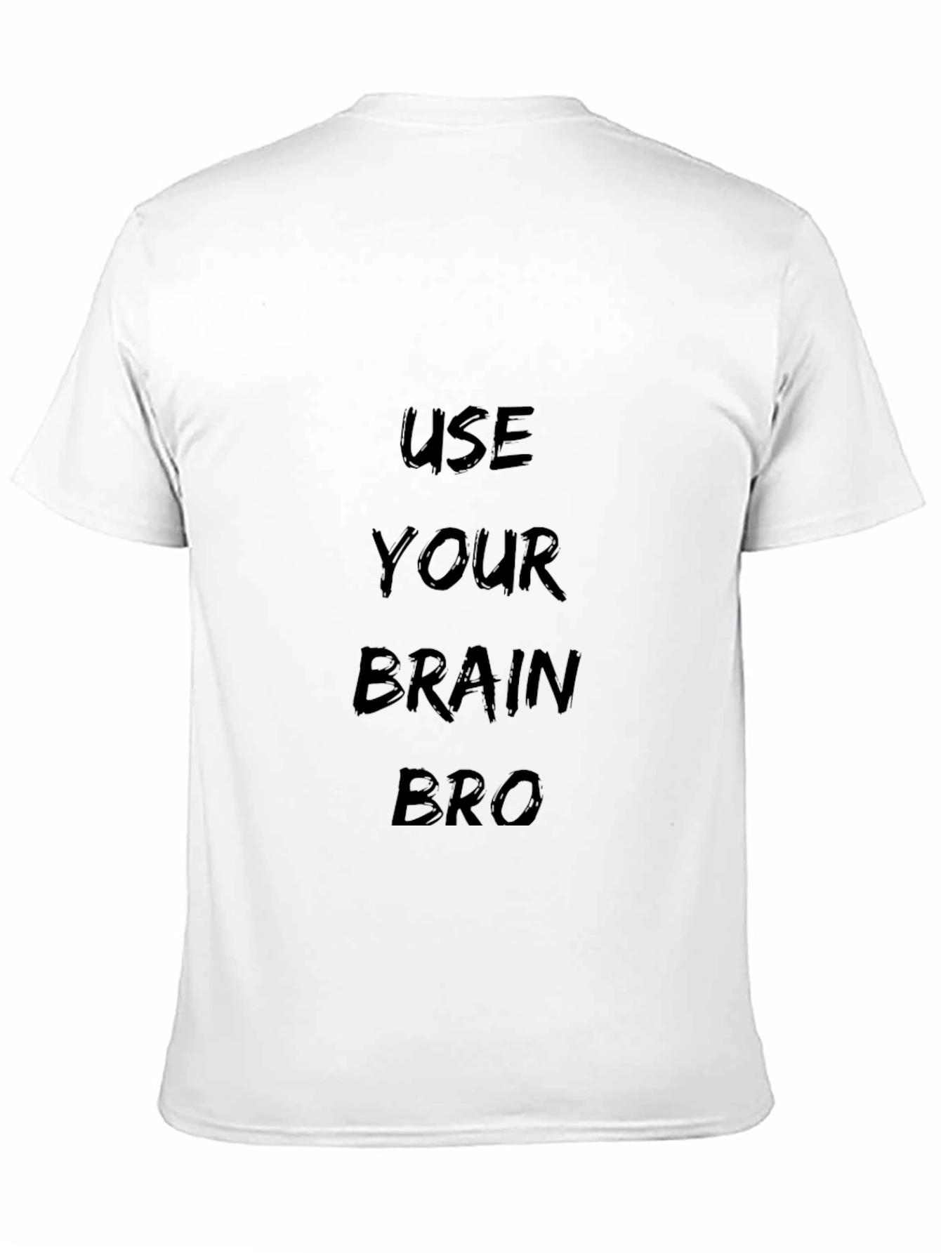 Use Your Brain Bro Black Graphic Tee