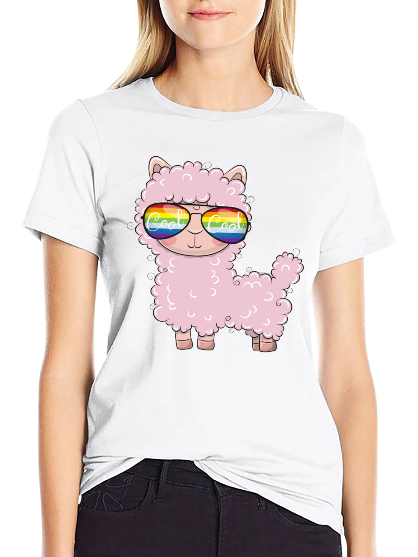 Cool Llama Black T-Shirt