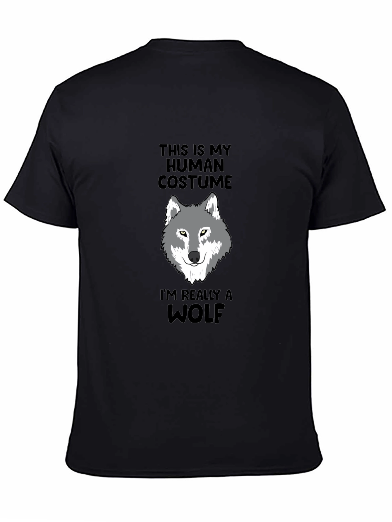 Human Costume Wolf Graphic Tee - Funny Novelty Shirt