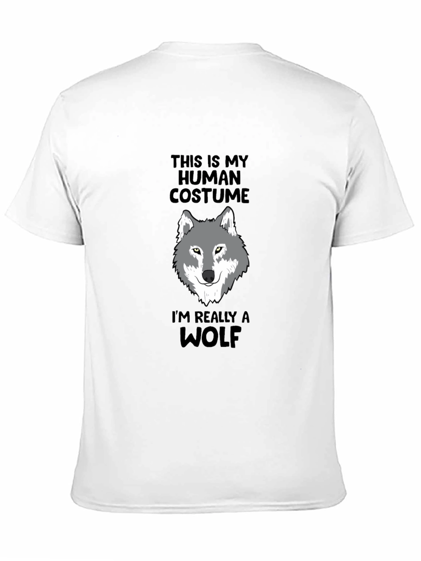 Human Costume Wolf Graphic Tee - Funny Novelty Shirt