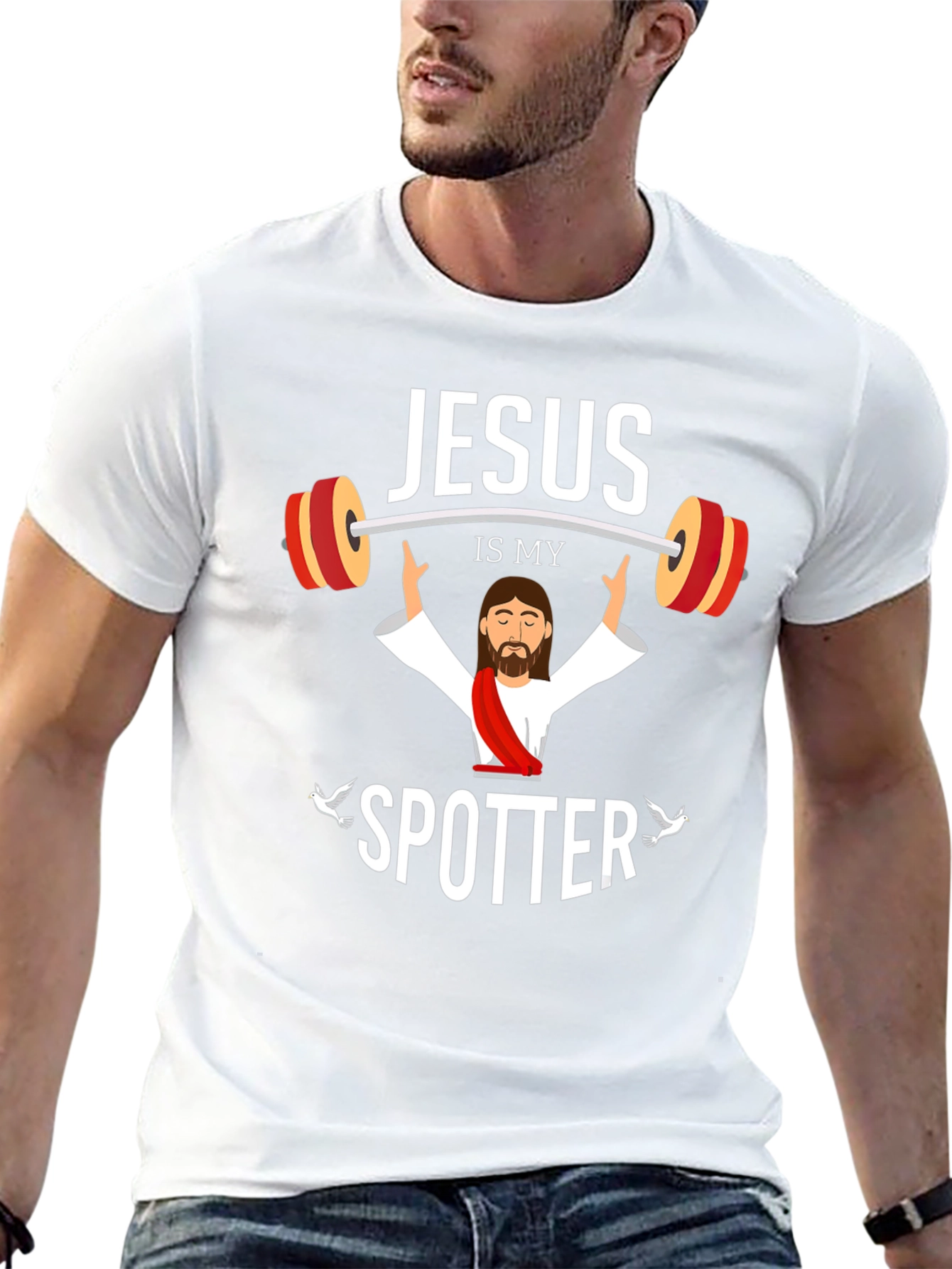 Jesus Is My Spotter Graphic T-Shirt