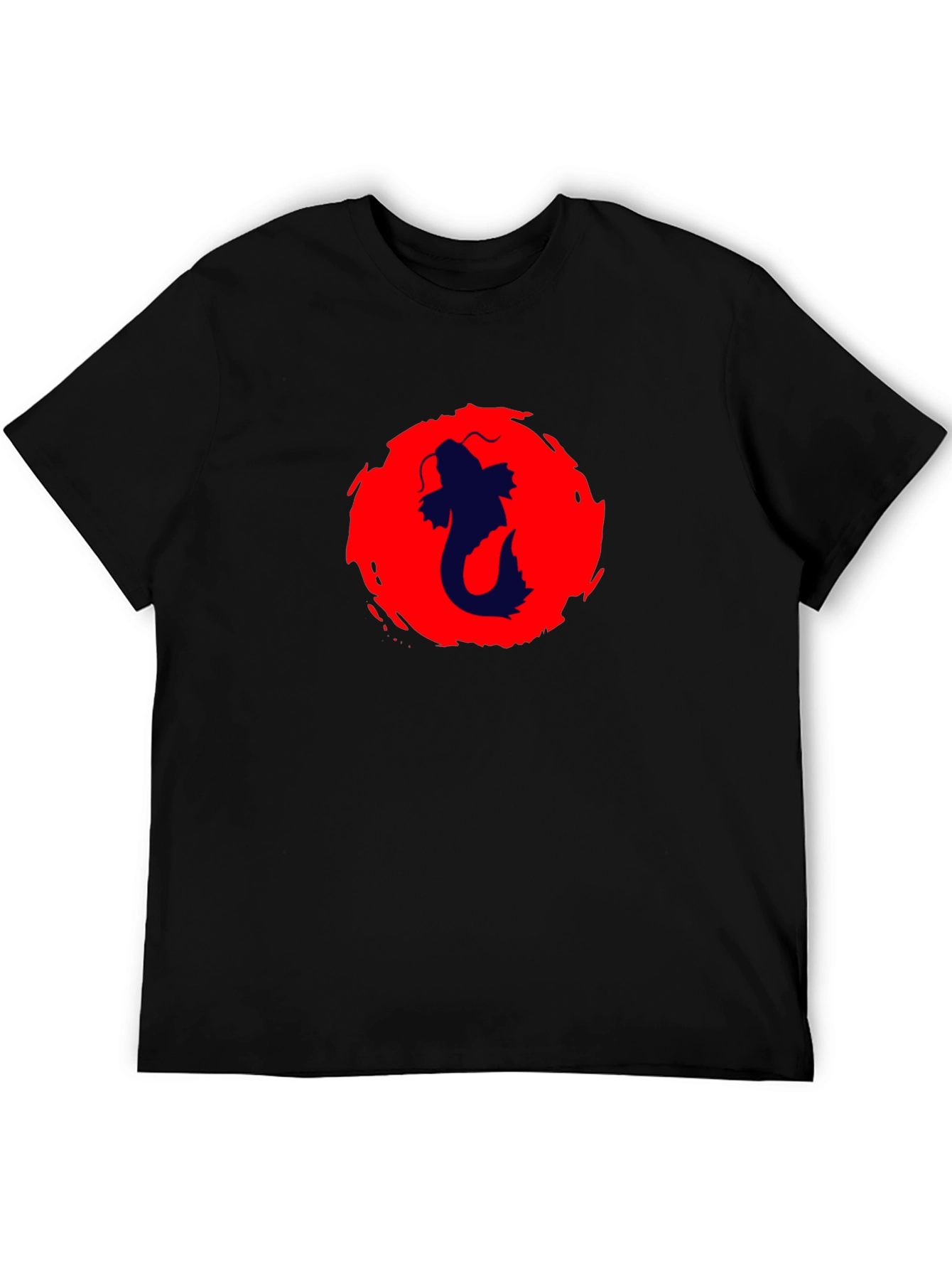 Koi Fish Graphic Black T-Shirt