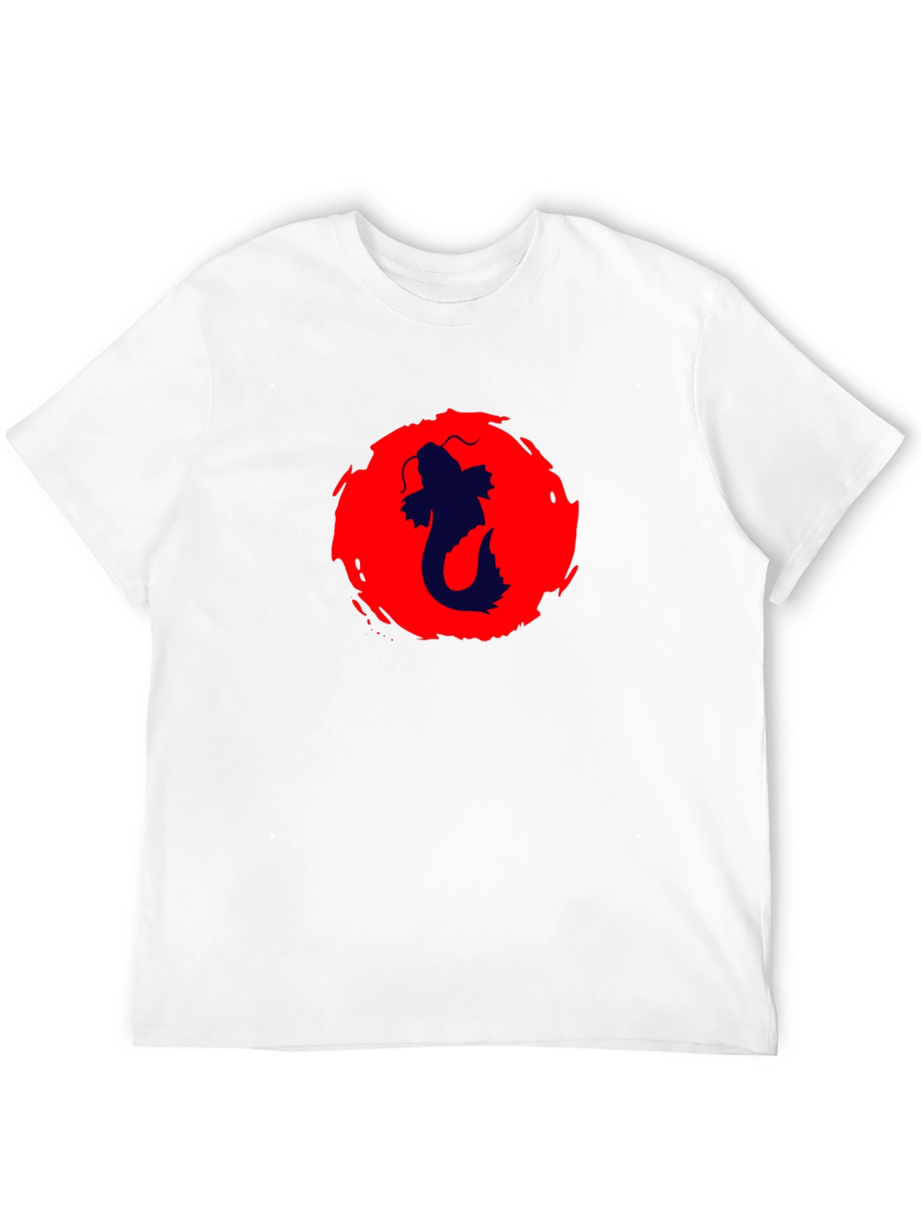 Koi Fish Graphic Black T-Shirt