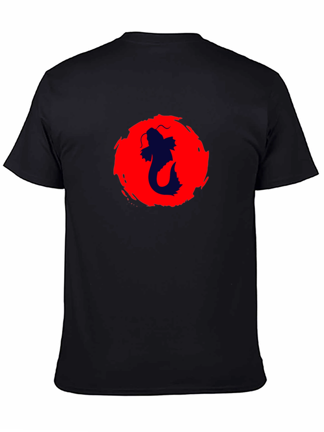 Koi Fish Graphic Black T-Shirt