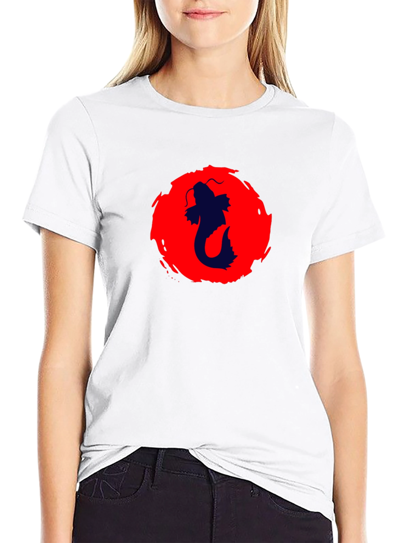 Koi Fish Graphic Black T-Shirt