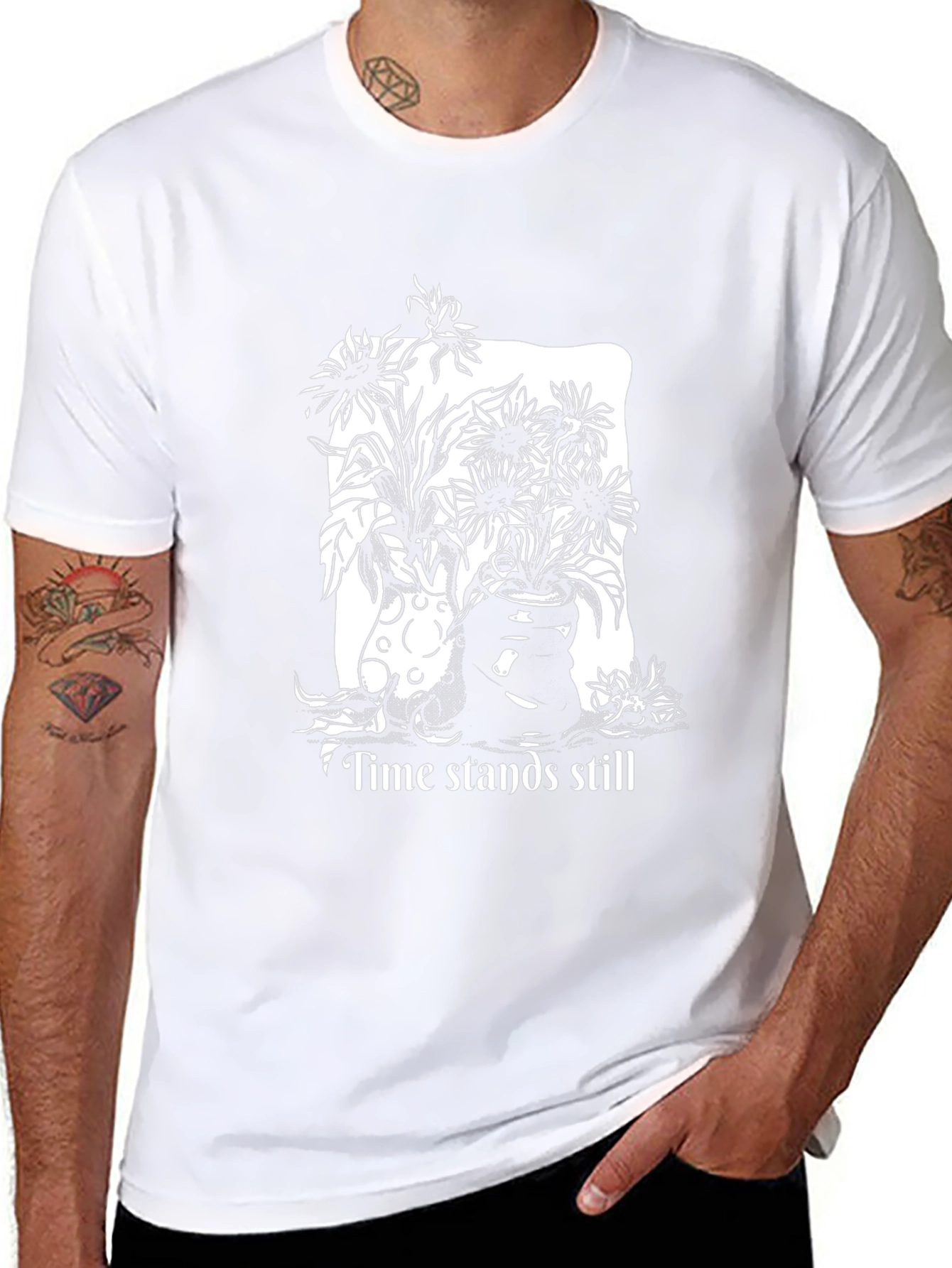 Time Stands Still Graphic Tee - Black