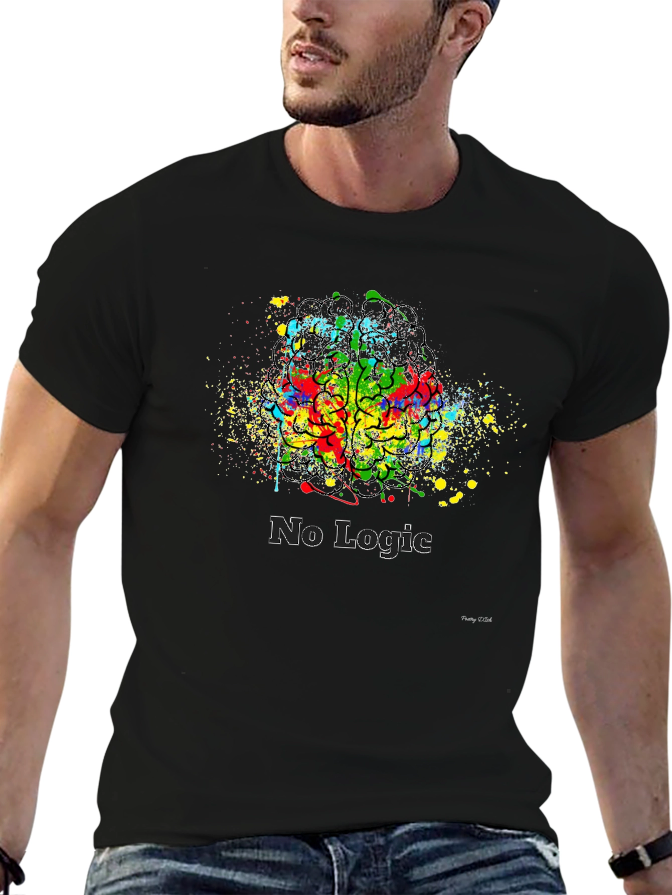 Abstract Brain No Logic T-Shirt