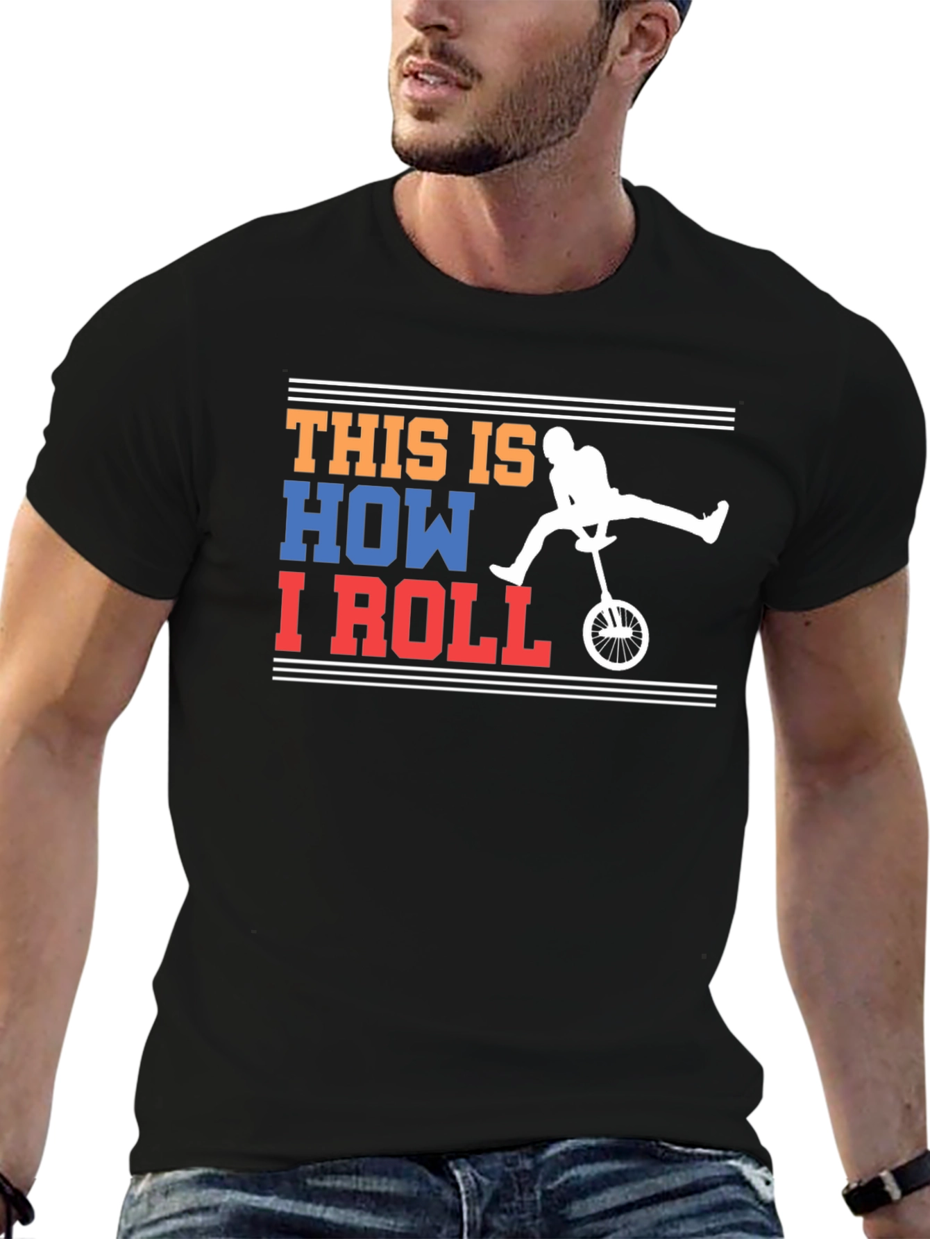 This Is How I Roll Unicycle Graphic T-Shirt