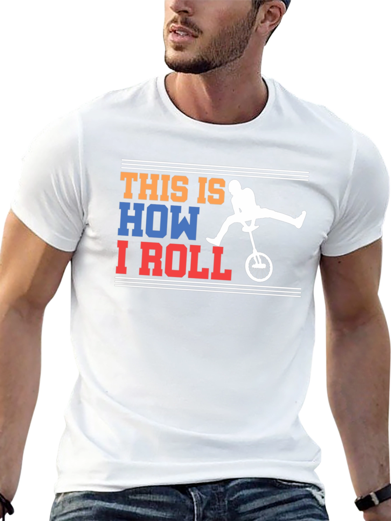 This Is How I Roll Unicycle Graphic T-Shirt