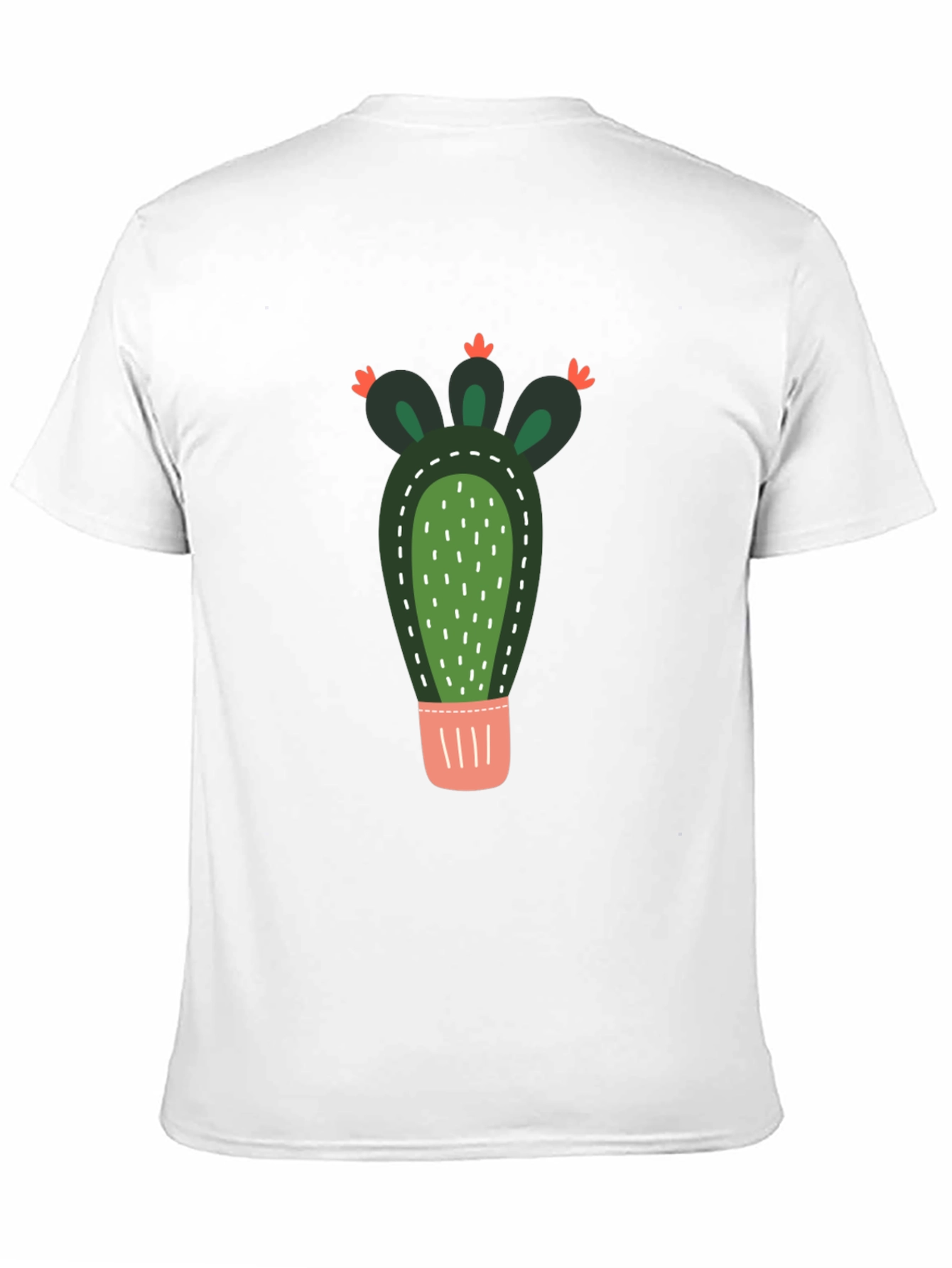 Cactus Graphic Print Crew Neck T-Shirt