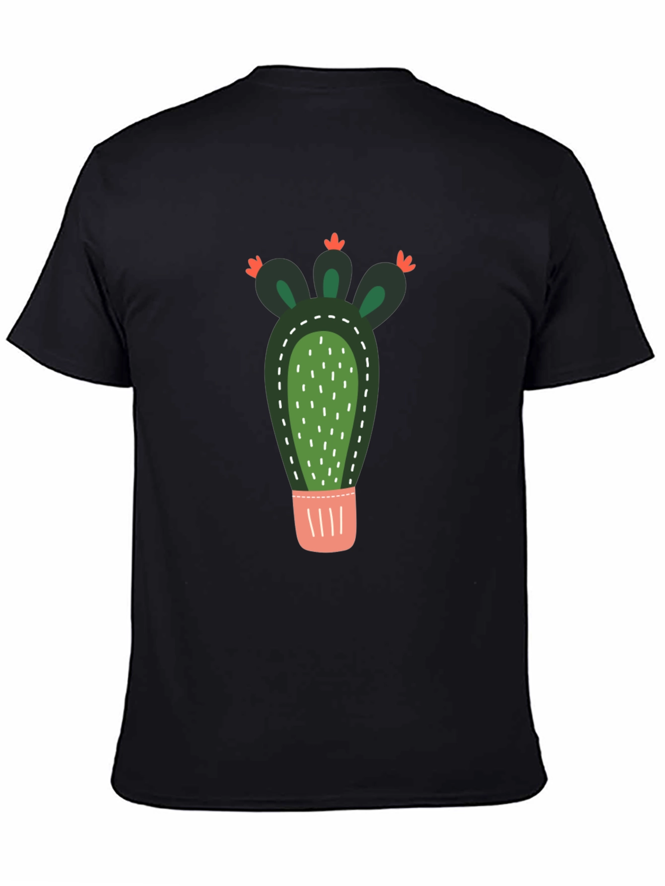 Cactus Graphic Print Crew Neck T-Shirt