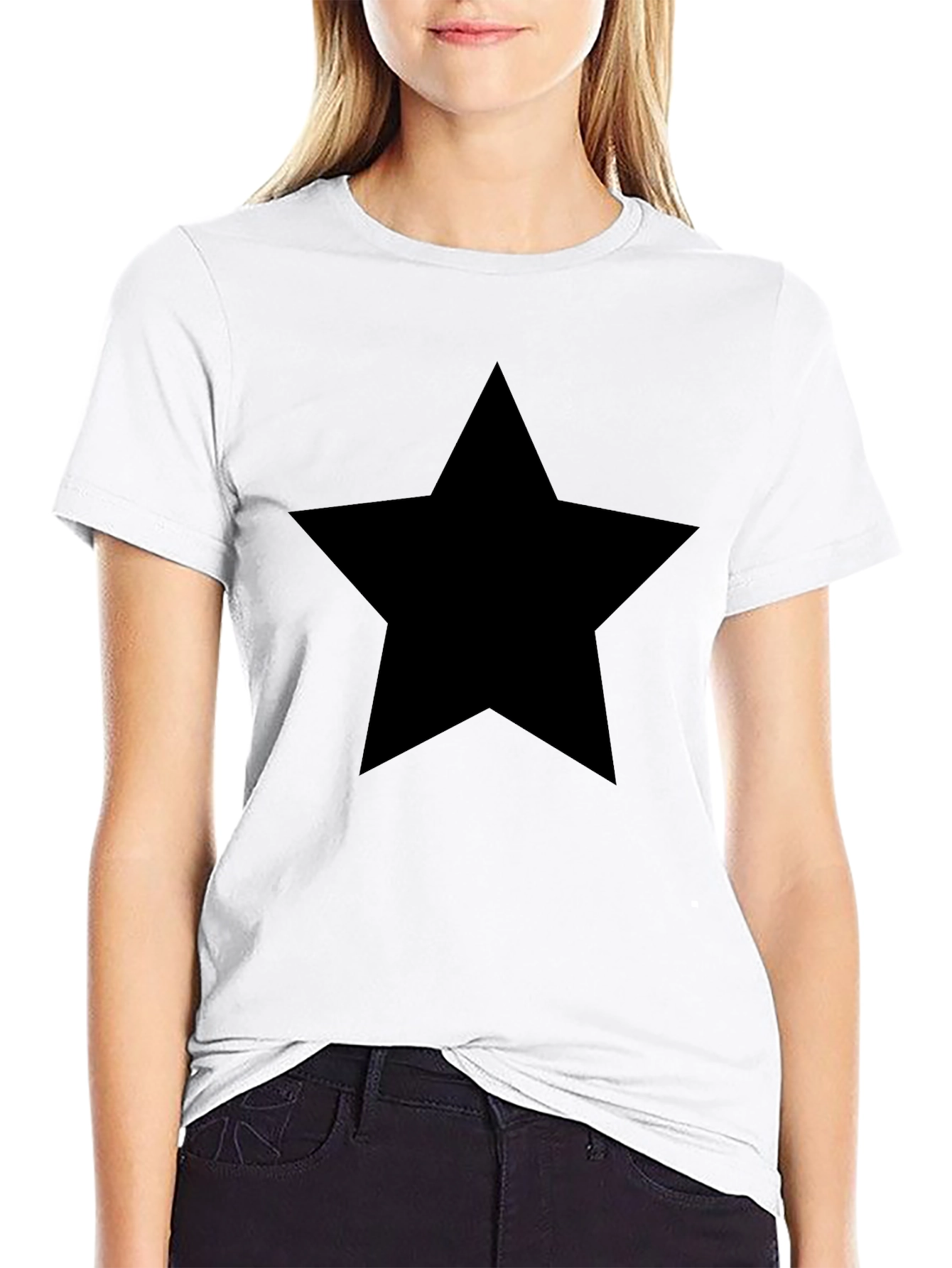 Black Star Graphic Tee - Casual Style