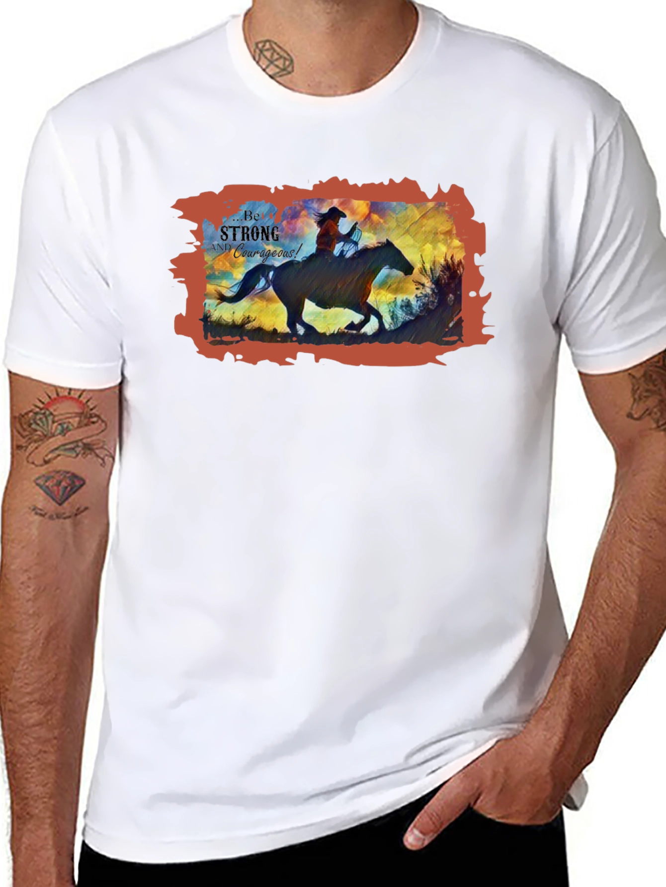 Be Strong and Courageous Cowboy T-Shirt