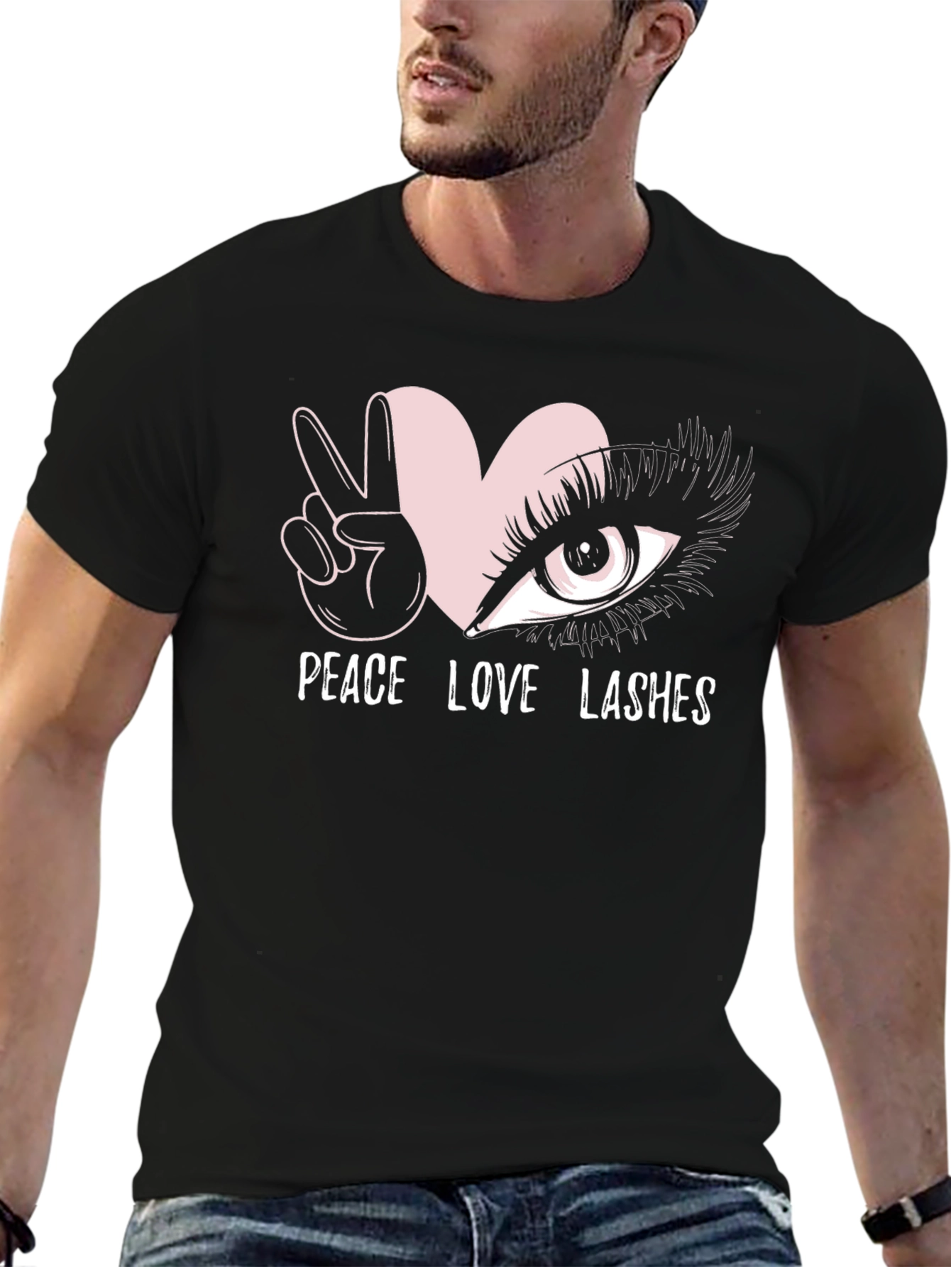 Peace Love Lashes Graphic T-Shirt