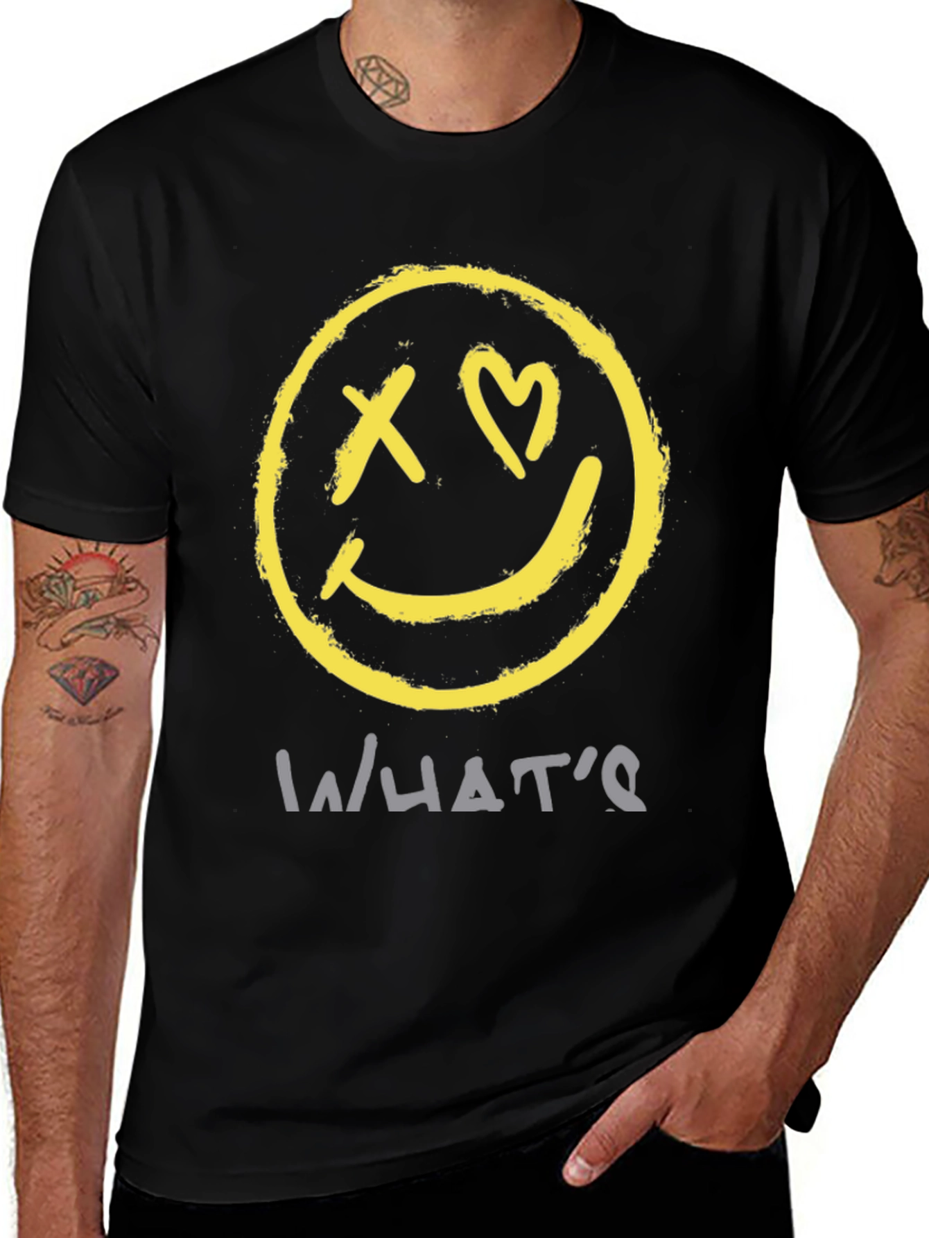 Smiley Face Graphic Tee - Whats Love?