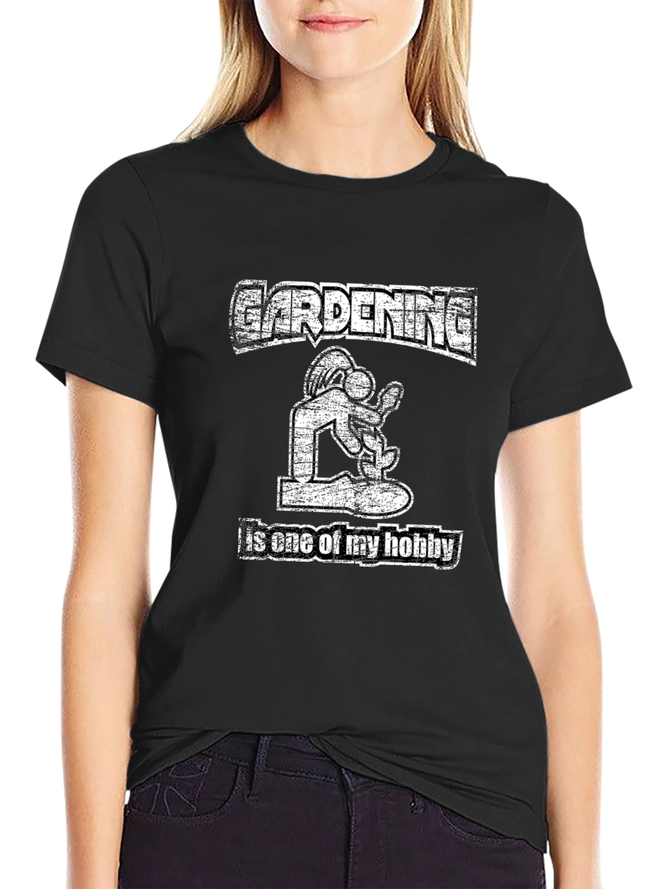 Gardening Hobby T-Shirt: Mens Black Graphic Tee