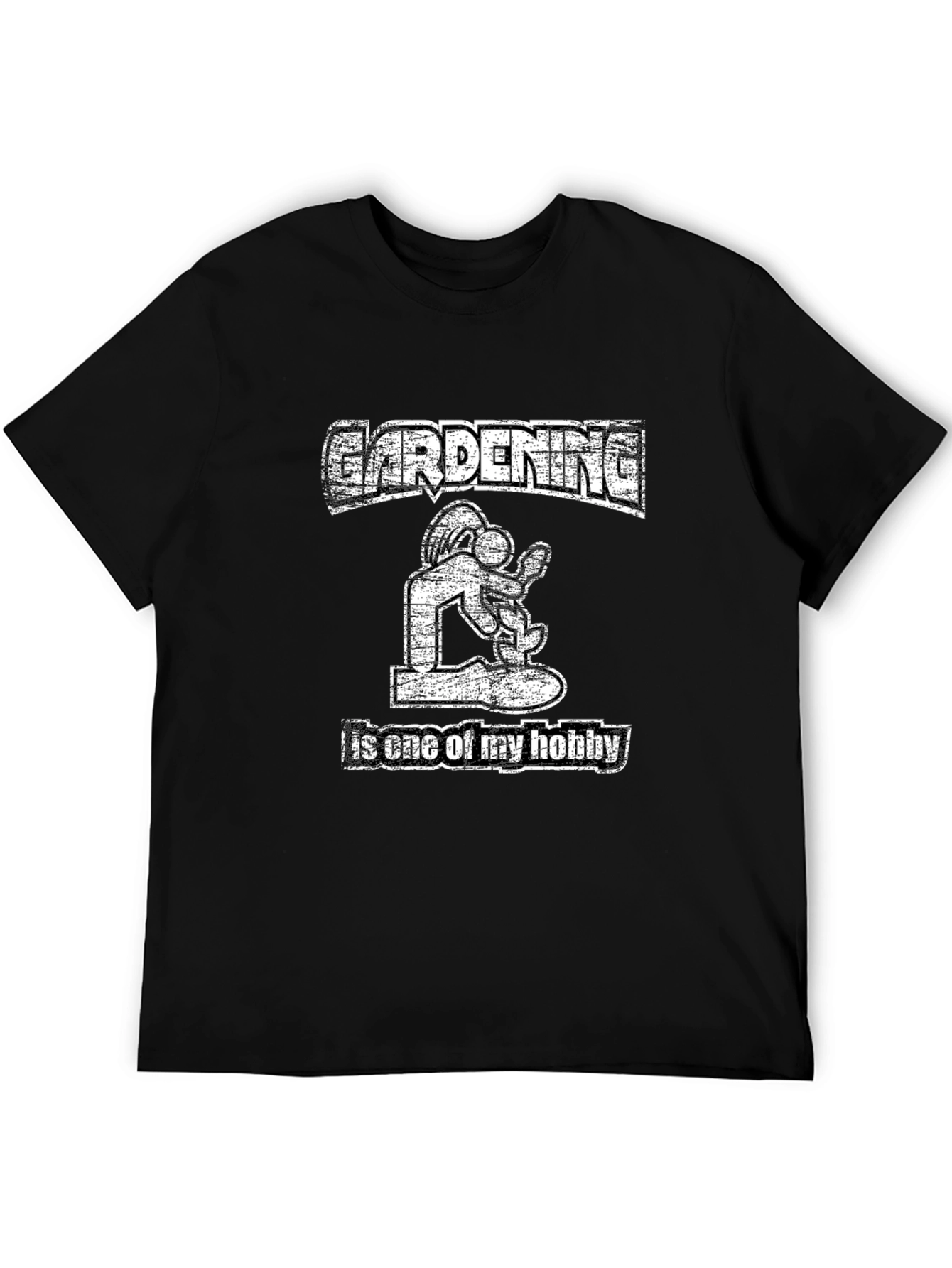 Gardening Hobby T-Shirt: Mens Black Graphic Tee