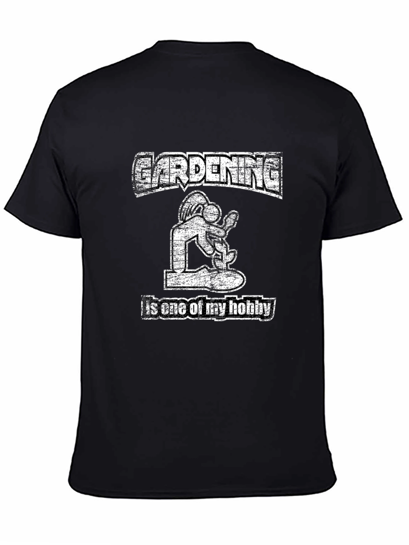 Gardening Hobby T-Shirt: Mens Black Graphic Tee