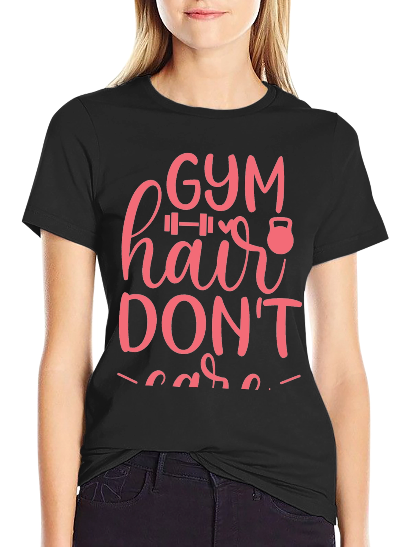 Gym Hair Dont Care T-Shirt Workout Motivation
