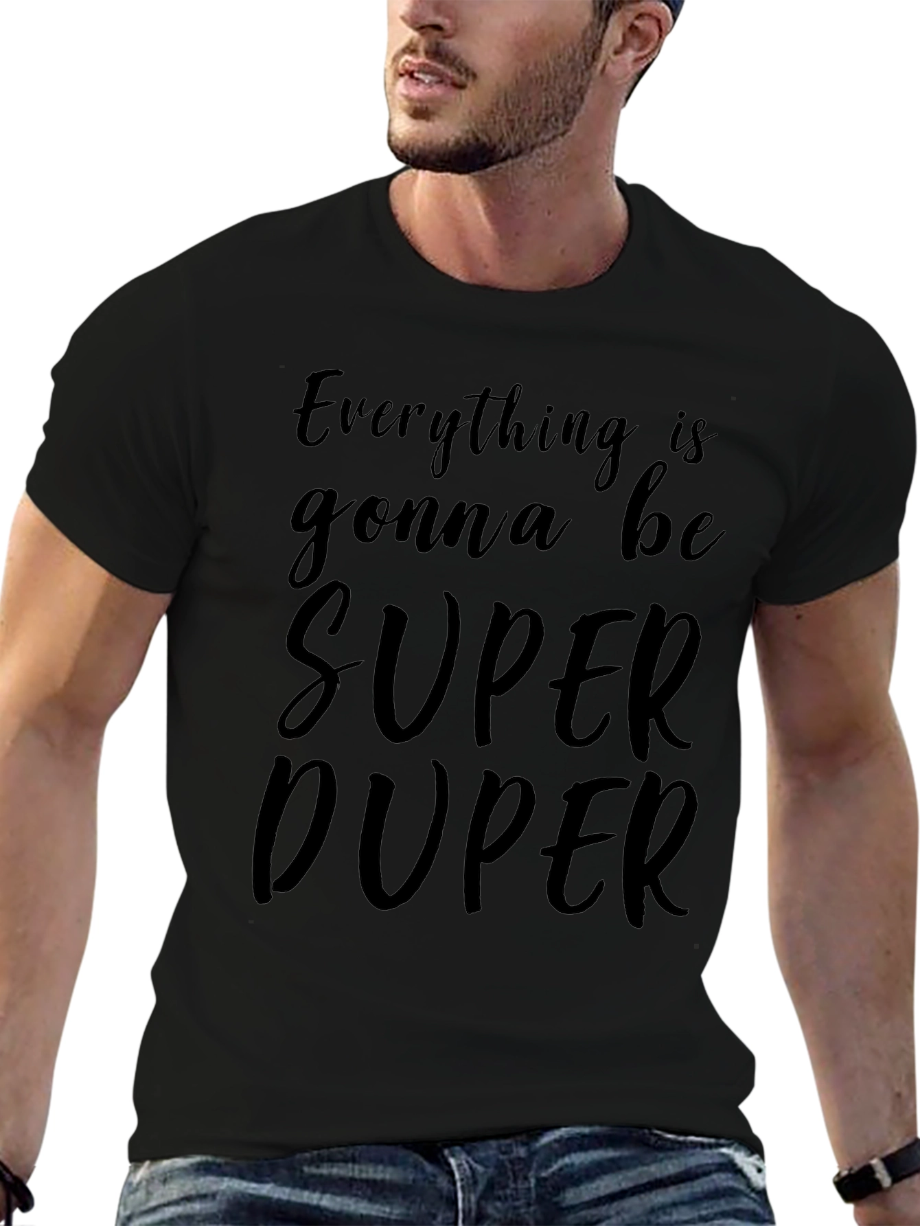 Super Duper Graphic Tee - Mens Black T-Shirt