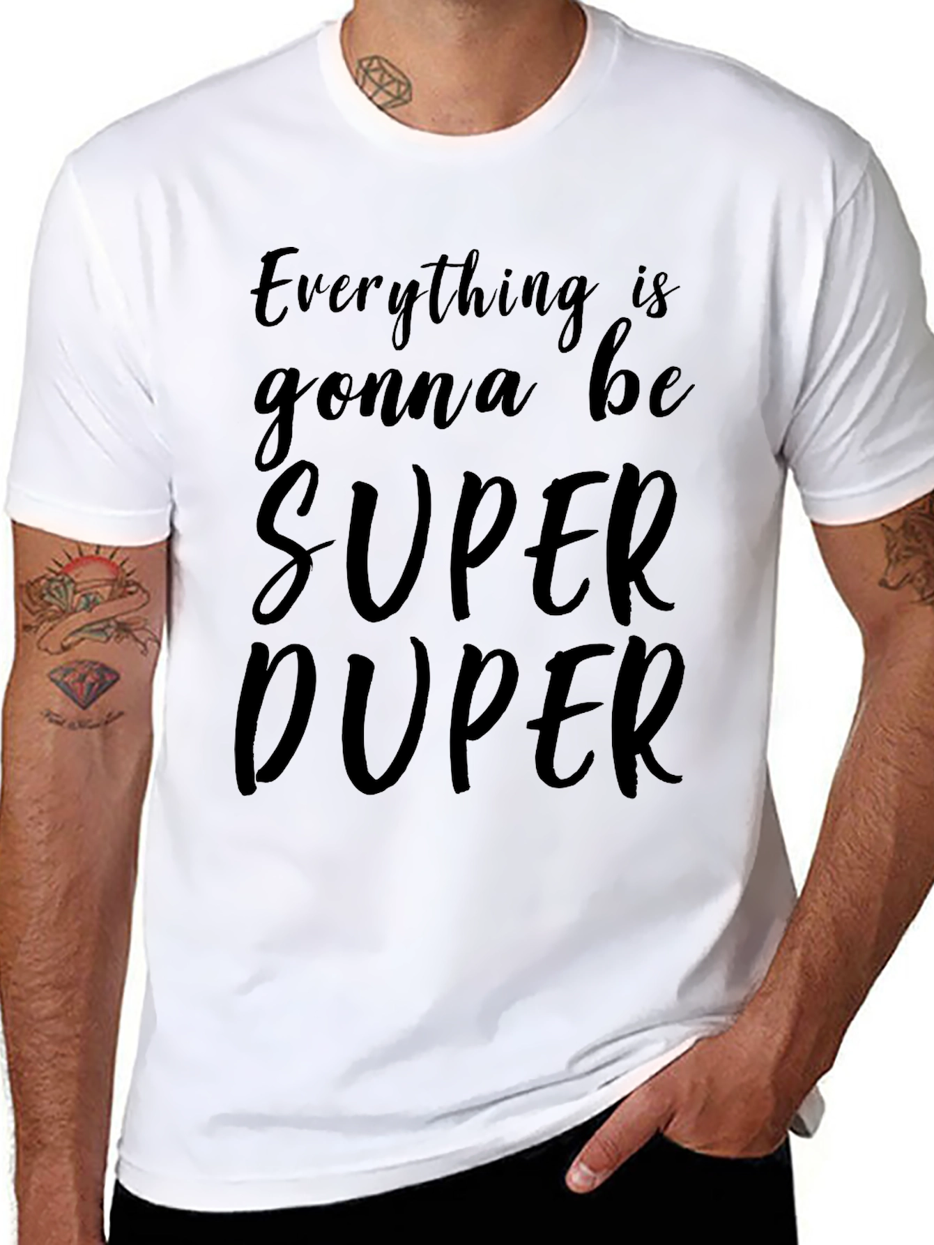 Super Duper Graphic Tee - Mens Black T-Shirt