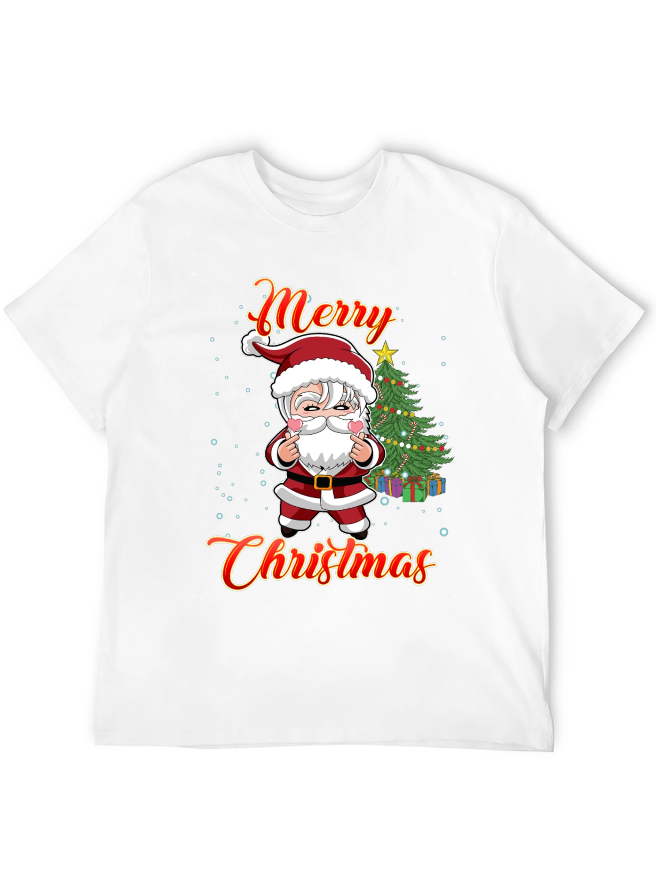 Merry Christmas Graphic Tee - Santa Design