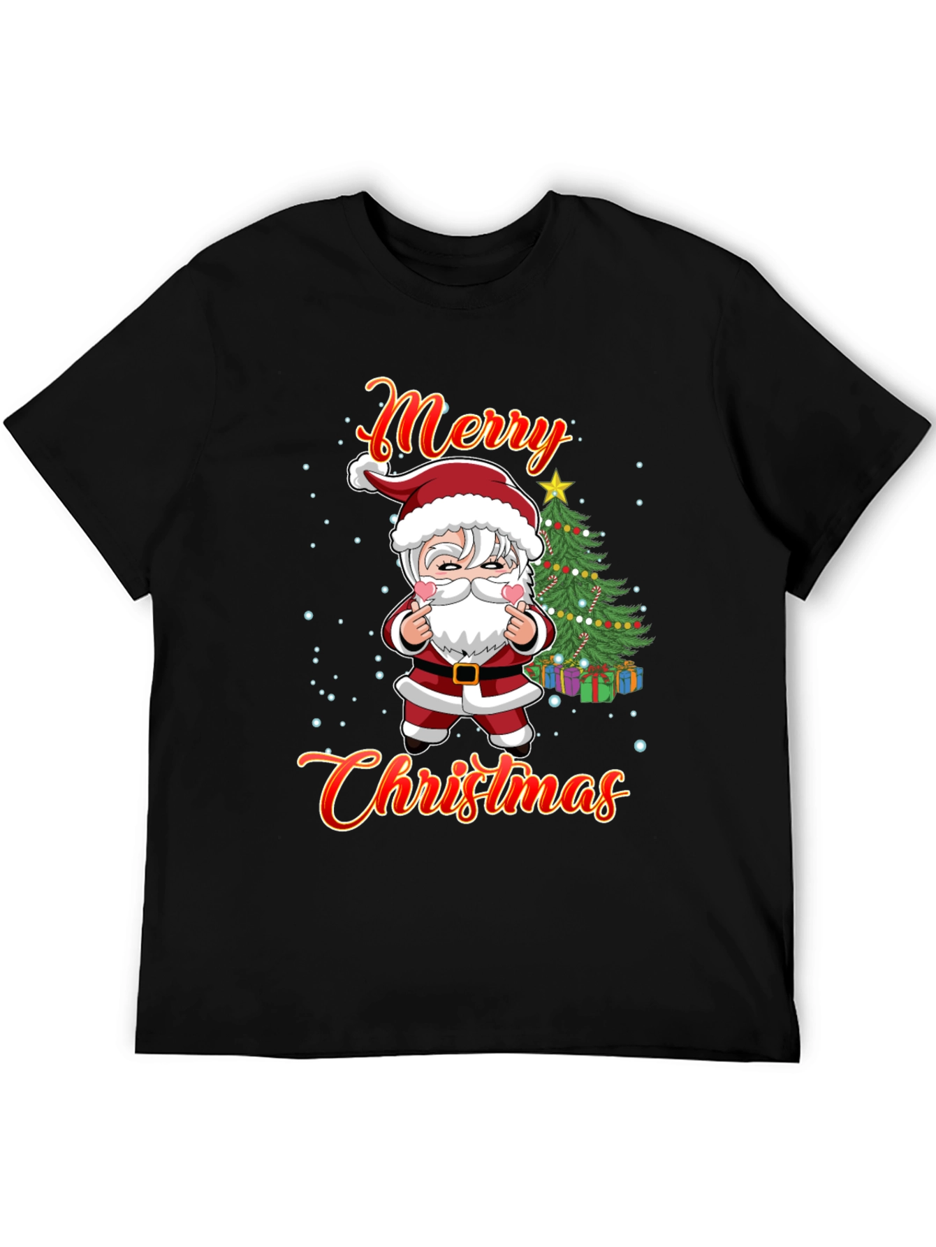 Merry Christmas Graphic Tee - Santa Design