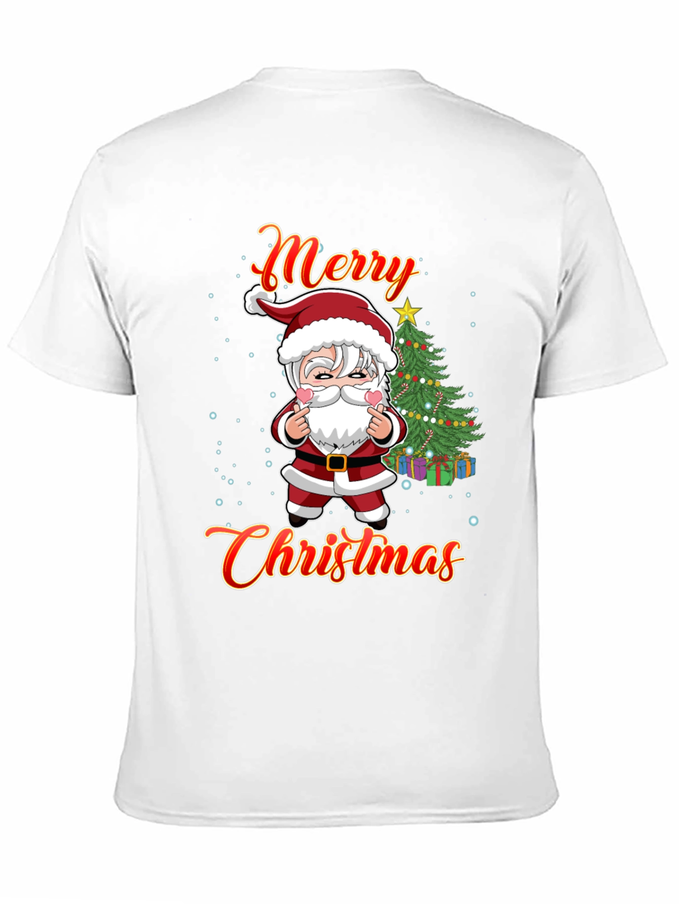 Merry Christmas Graphic Tee - Santa Design
