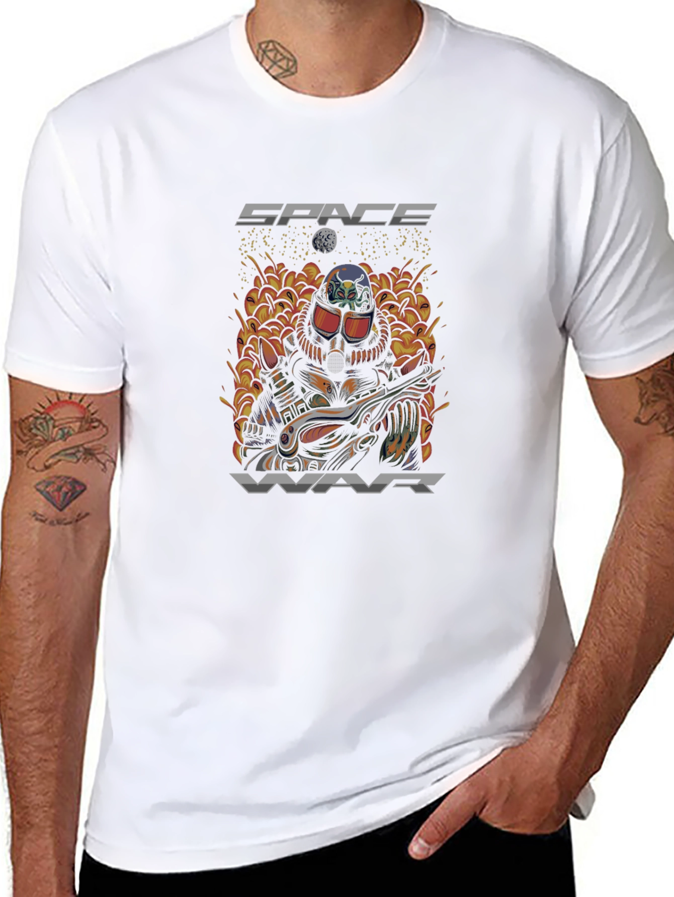 Space War Graphic Tee - Sci-Fi T-Shirt