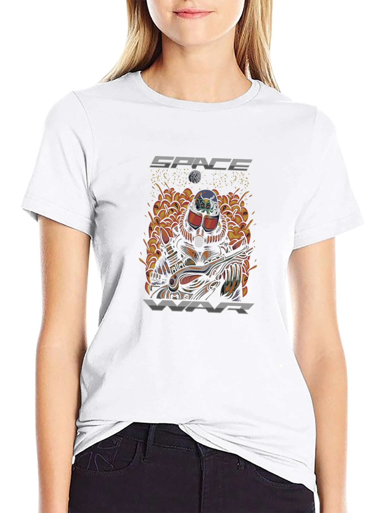 Space War Graphic Tee - Sci-Fi T-Shirt
