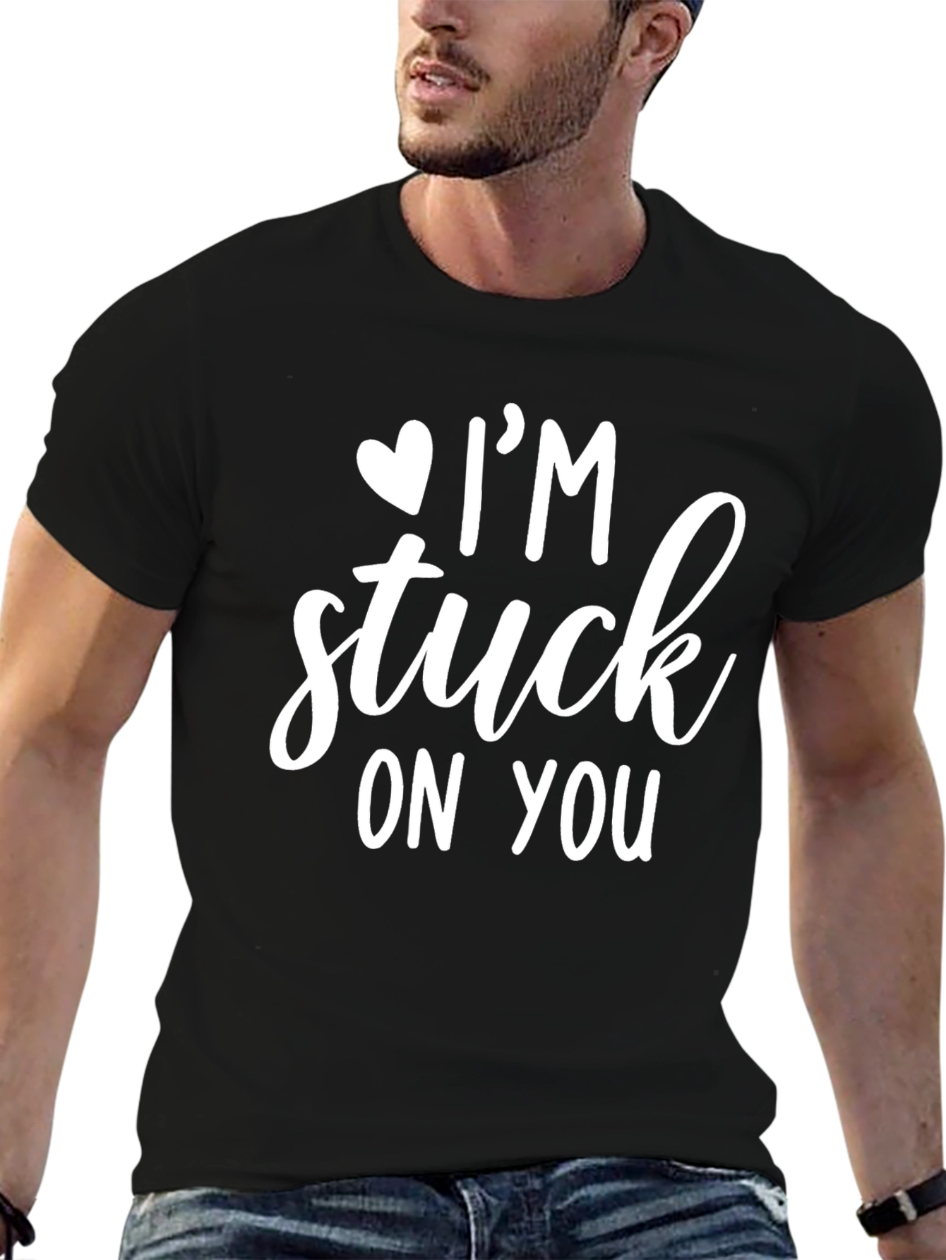 Im Stuck On You T-Shirt - Black Graphic Tee