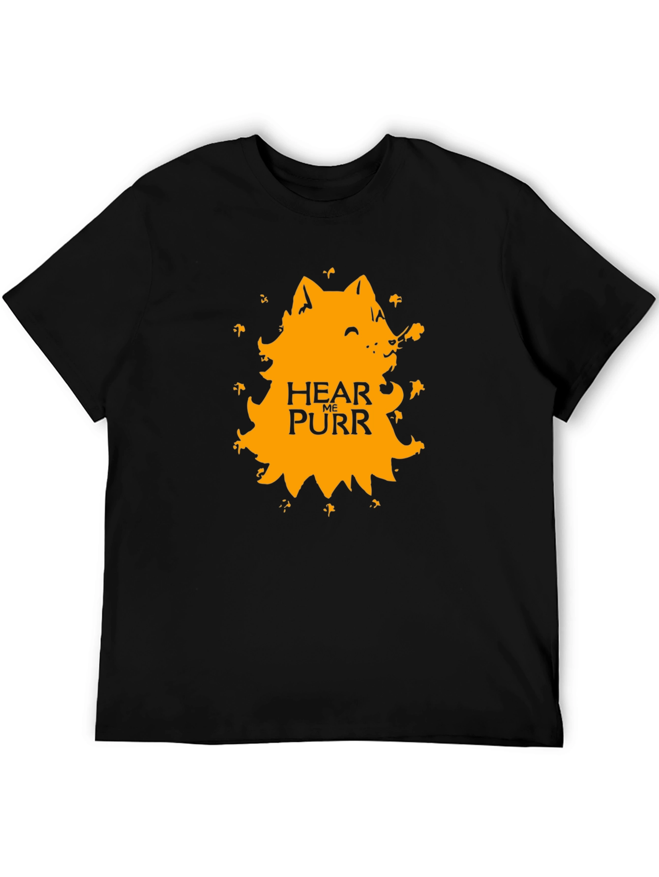 Hear Me Purr Black Graphic Tee