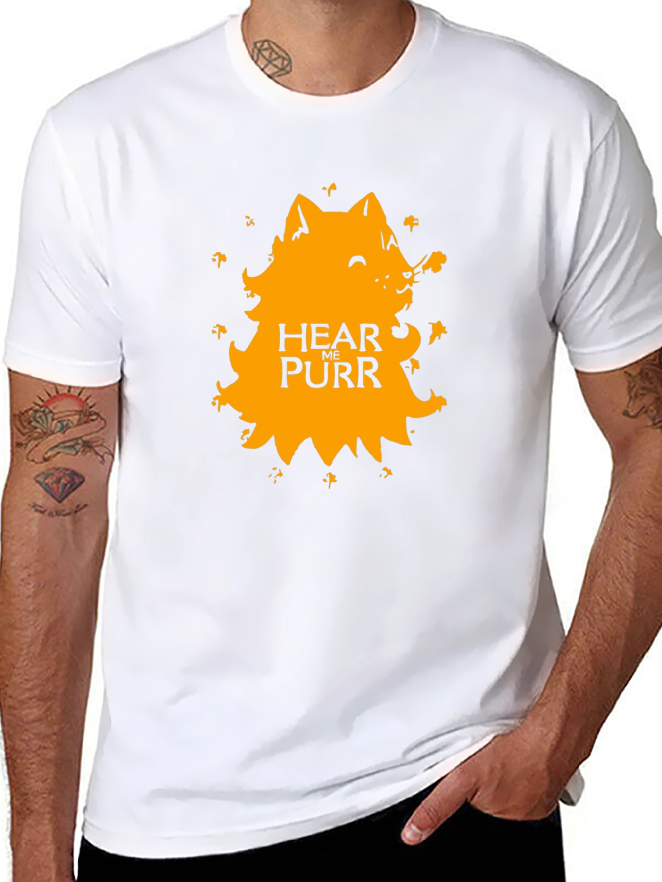 Hear Me Purr Black Graphic Tee