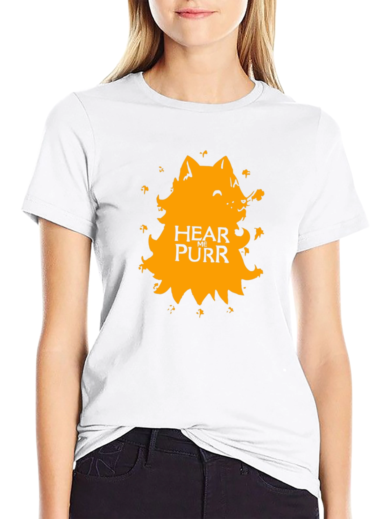 Hear Me Purr Black Graphic Tee