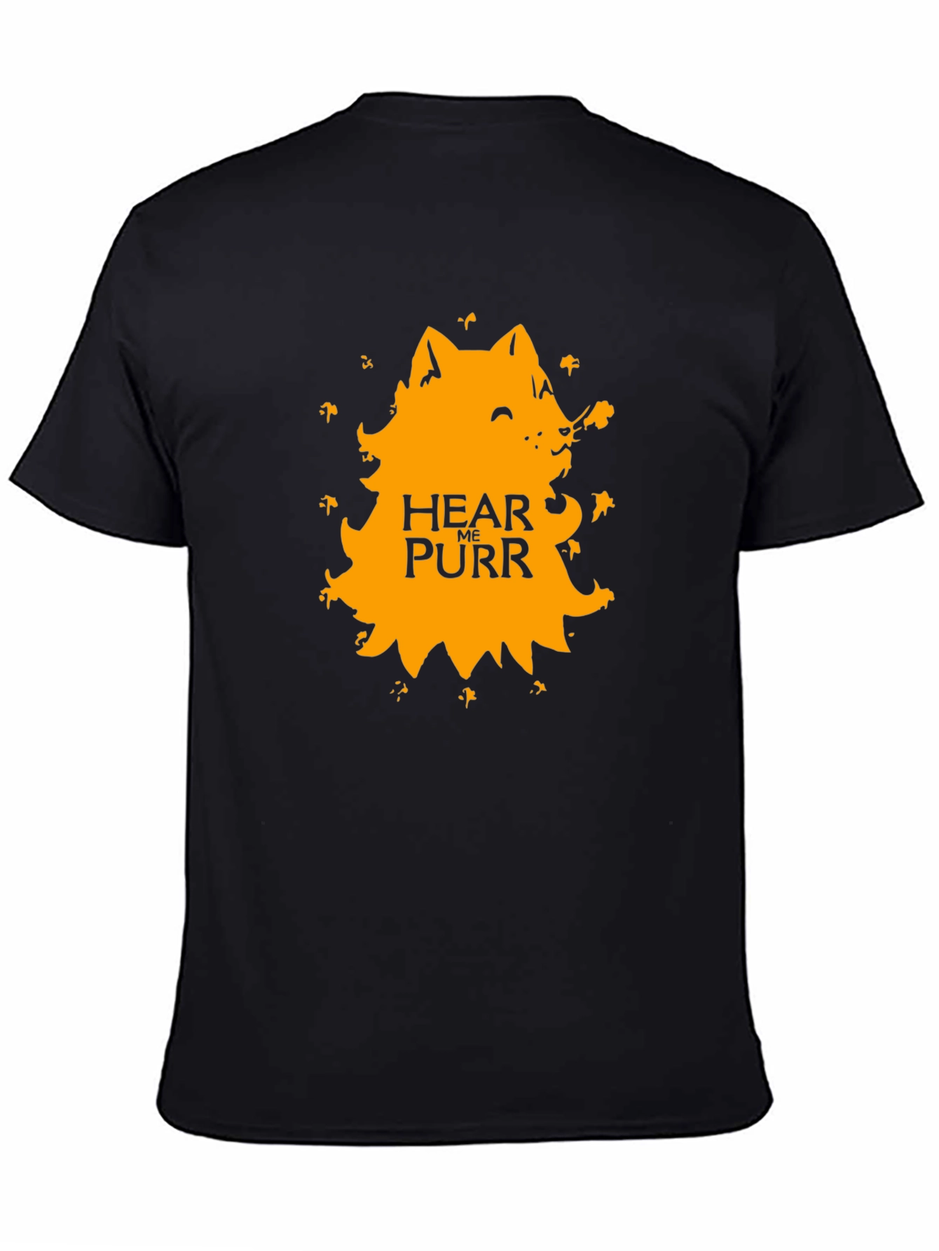Hear Me Purr Black Graphic Tee