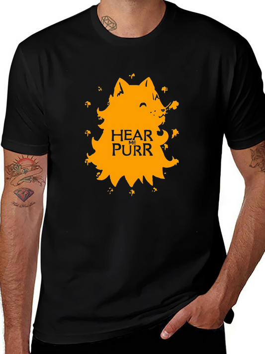 Hear Me Purr Black Graphic Tee